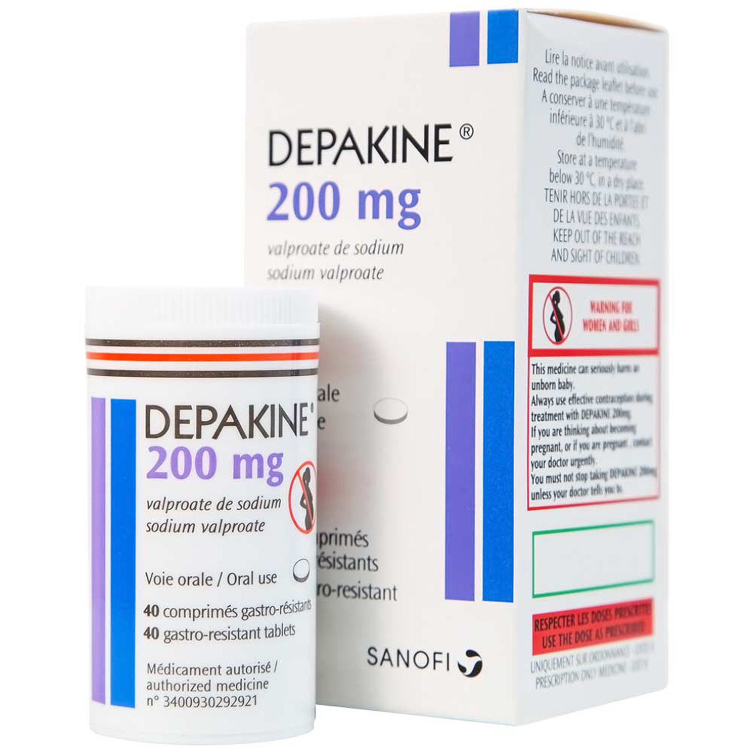 Thuốc Depakine 200mg Sanofi điều trị động kinh (40 viên)