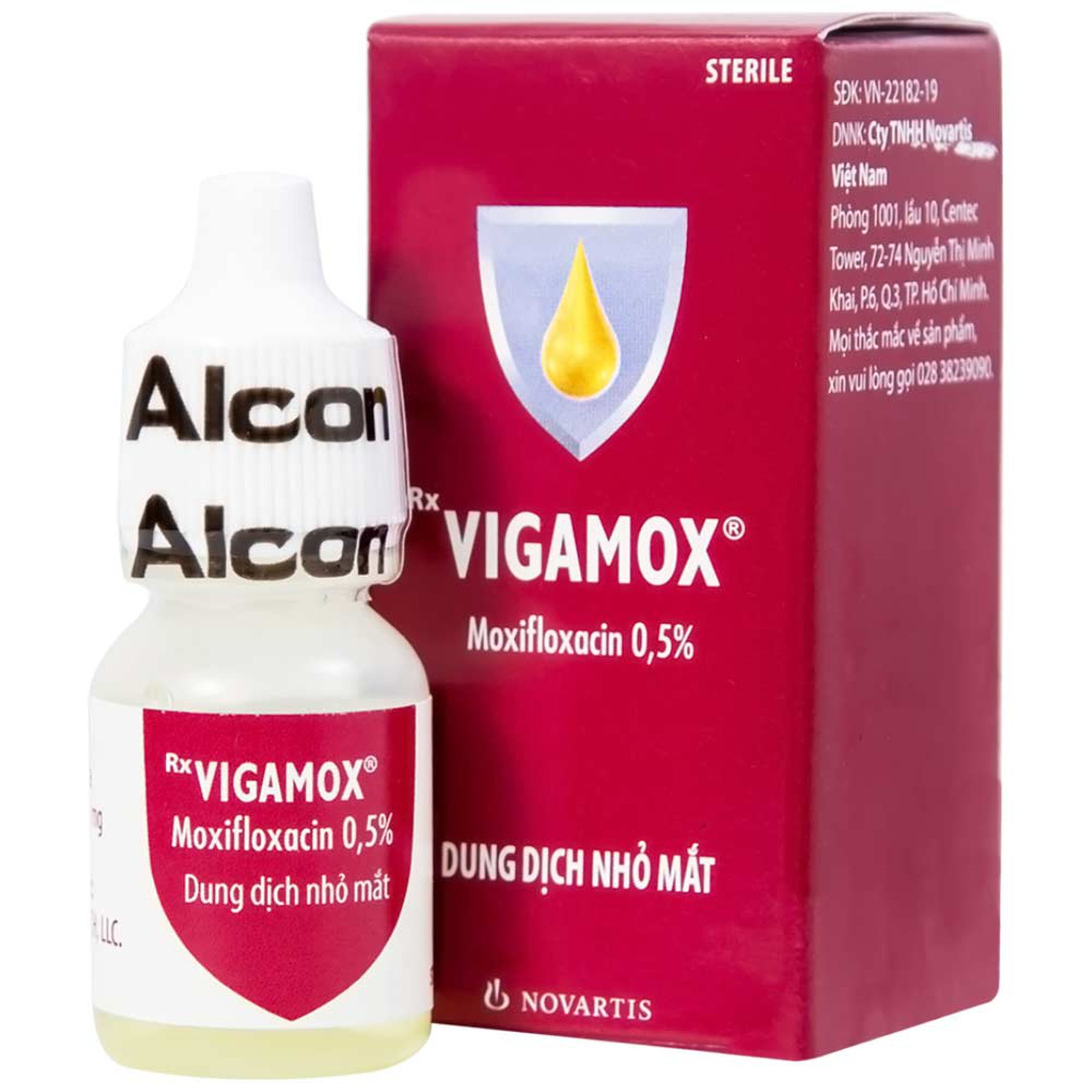Thuốc nhỏ mắt Vigamox Alcon điều trị viêm kết mạc (5ml)