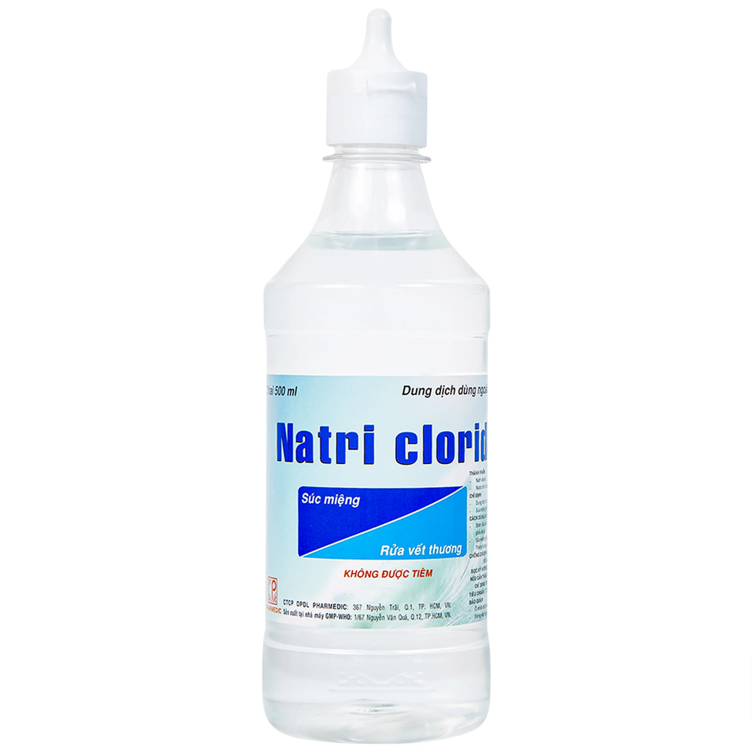 Dung dịch dùng ngoài Natri Clorid 0,9% Pharmedic vệ sinh răng, miệng, họng (500ml)