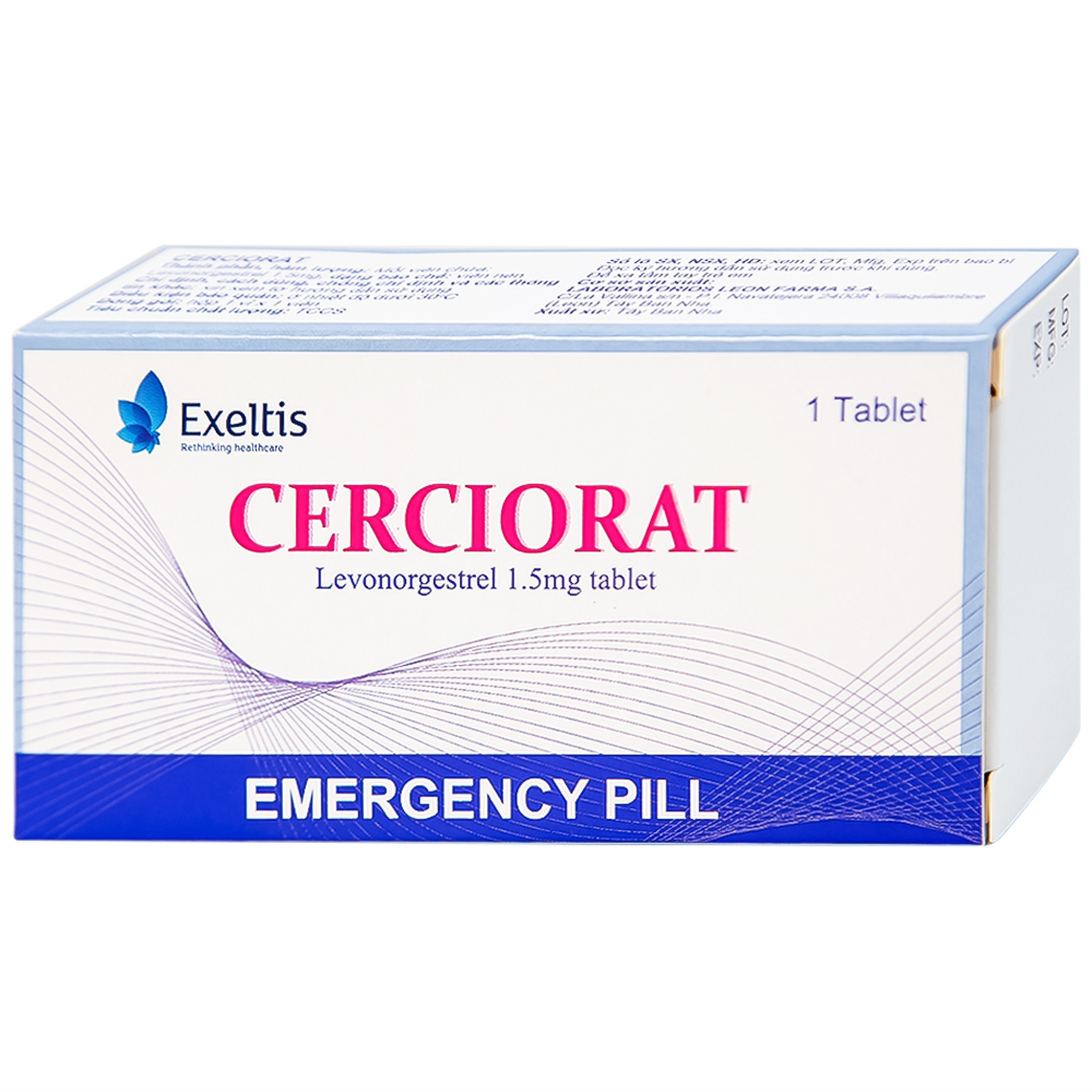 Thuốc tránh thai khẩn cấp Cerciorat 1.5mg Exeltis (1 viên)