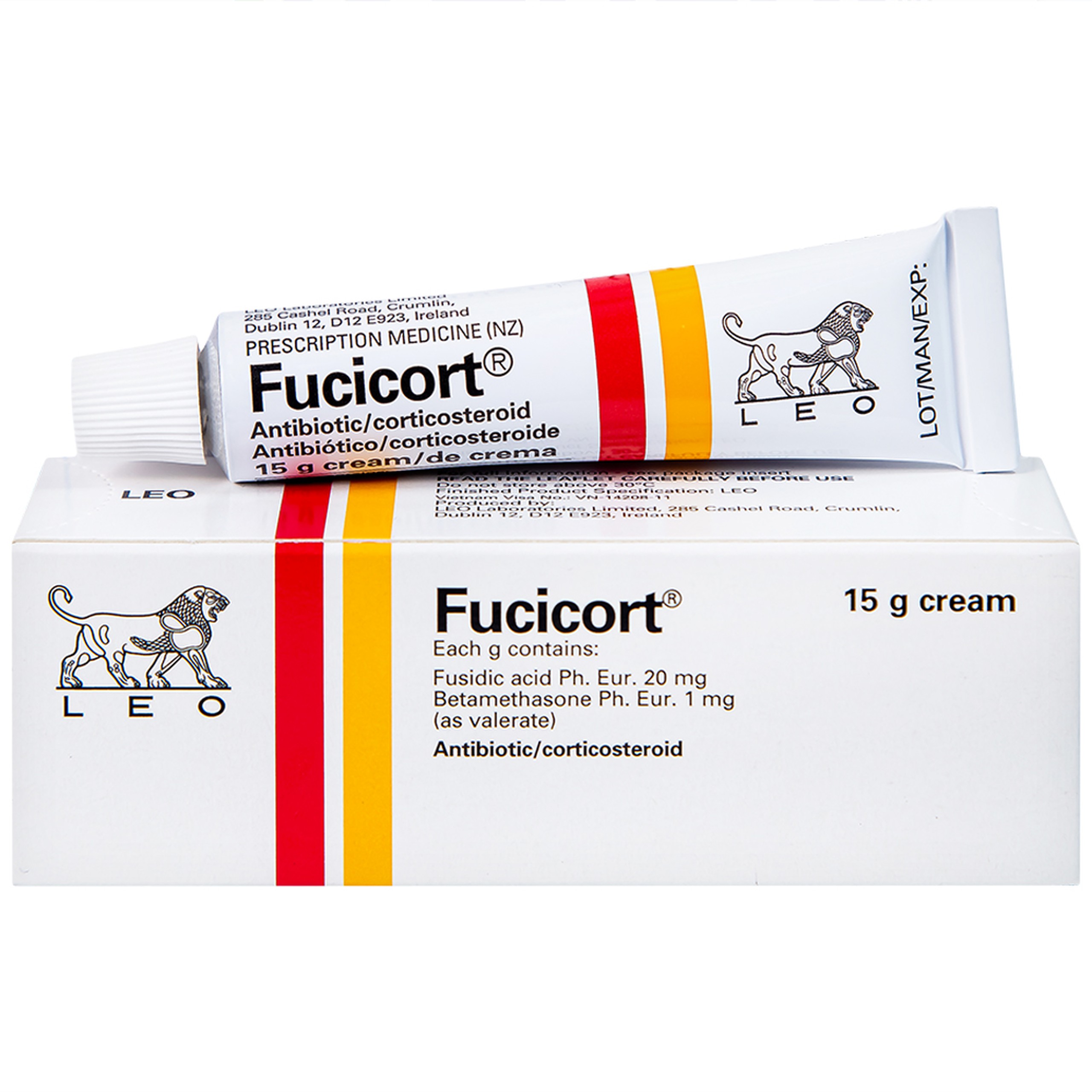 Kem Fucicort LEO điều trị viêm da nhiễm khuẩn (15g)