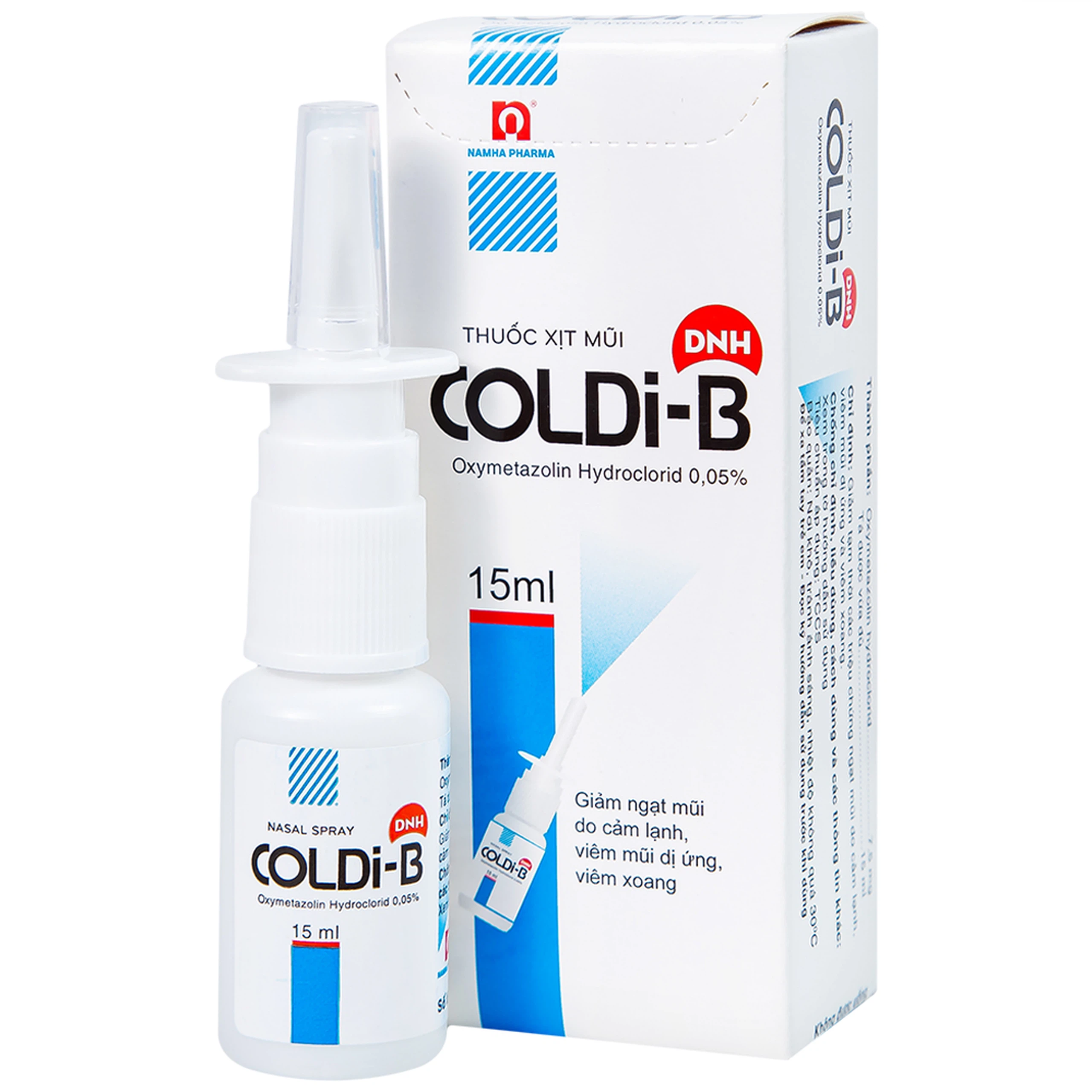 Thuốc xịt mũi Coldi-B Nam Hà giảm ngạt mũi do cảm lạnh, viêm mũi dị ứng, viêm xoang (15ml)