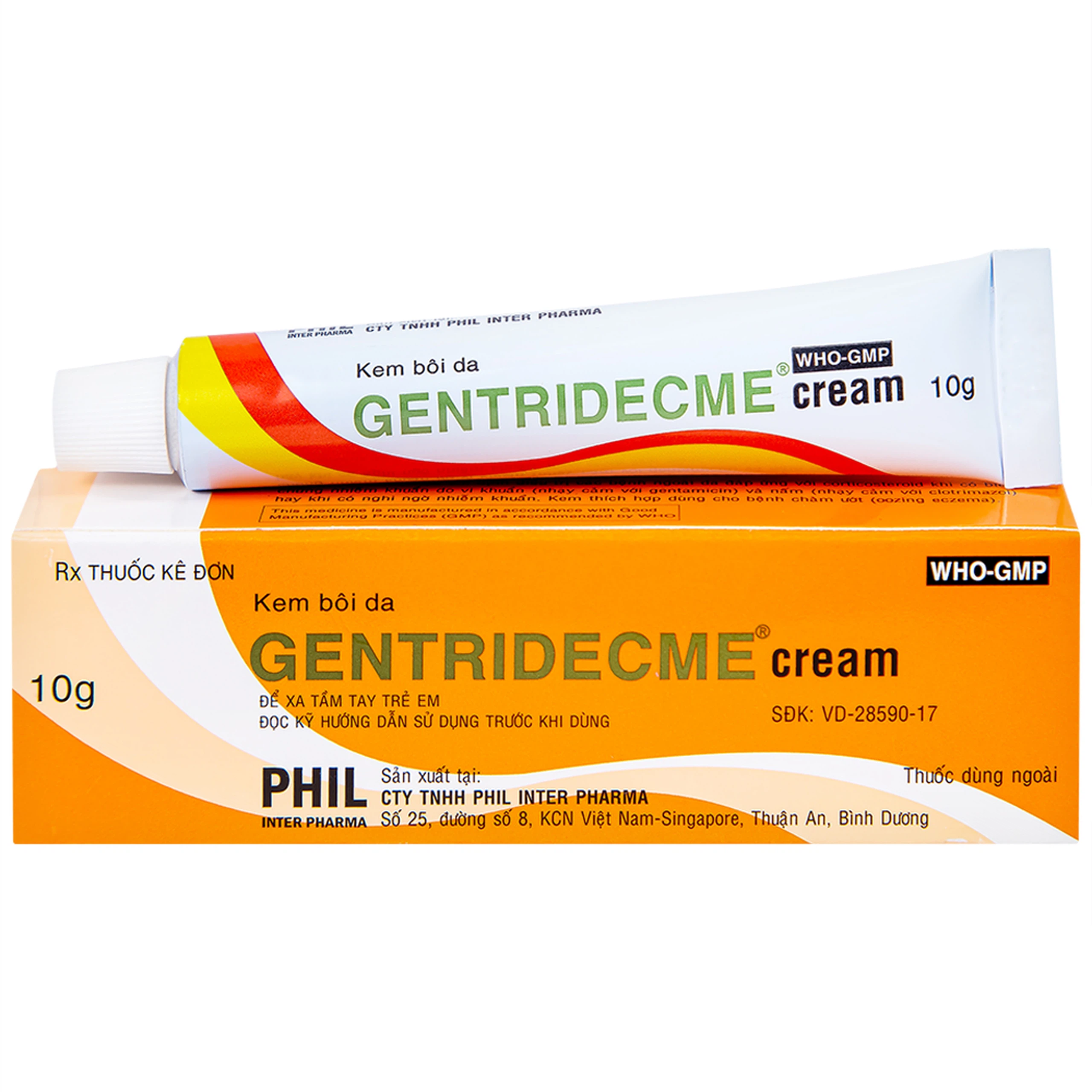 Kem bôi da Gentridecme Cream Phil điều trị nhiễm trùng da, nấm da (10g)