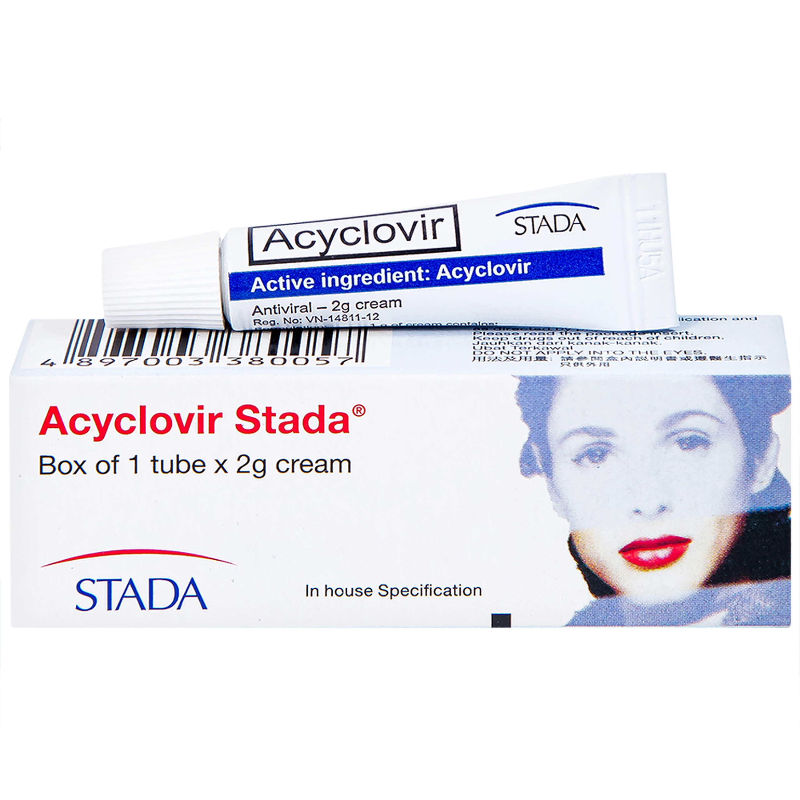 Kem bôi da Acyclovir Stada Cream điều trị nhiễm virus Herpes simplex (2g)