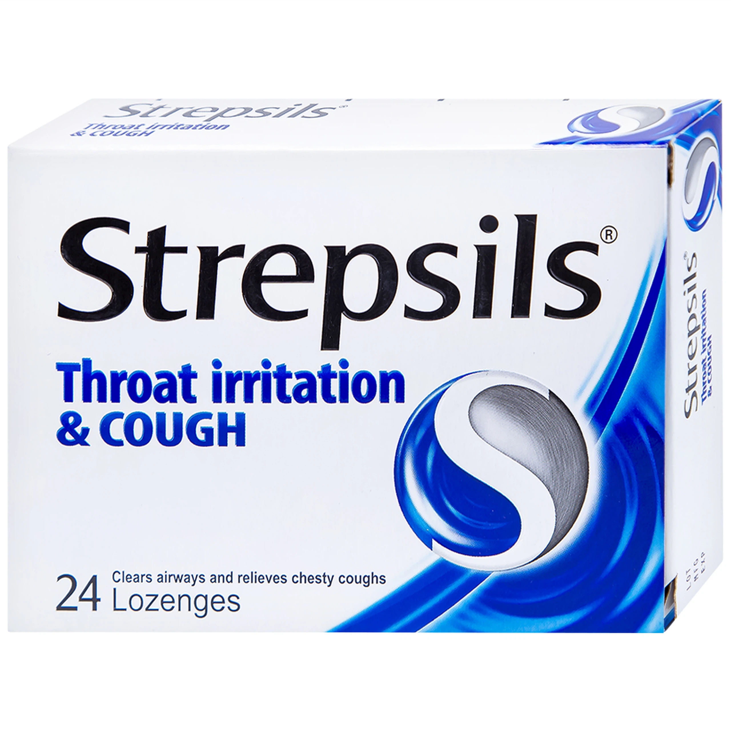 Viên ngậm Strepsils Throat Irritation & Cough Reckitt Benckiser giúp làm sạch đường thở và kiểm soát ho (2 vỉ x 12 viên)