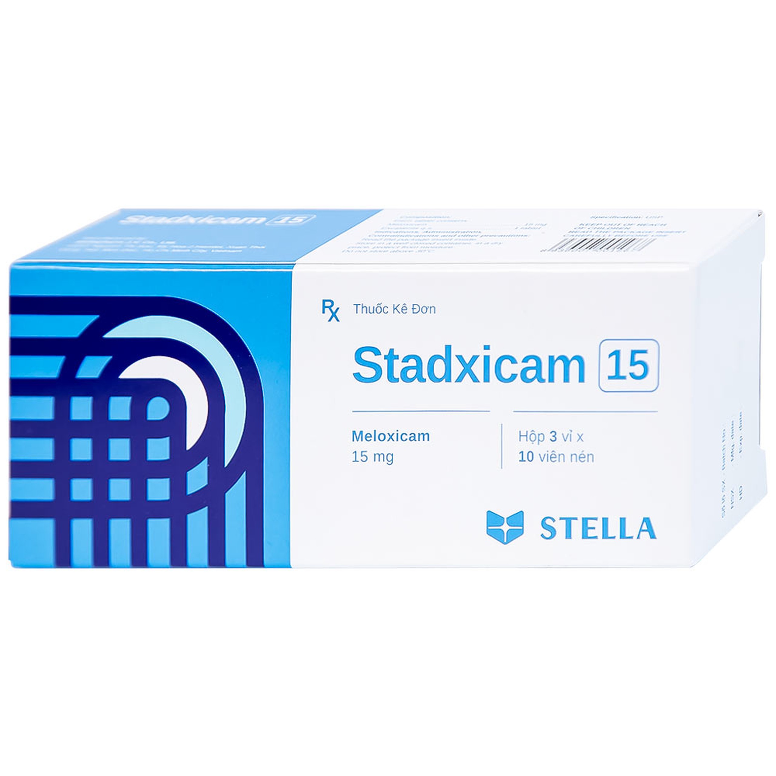 Thuốc Stadxicam 15 Stella điều trị thoái hóa khớp, viêm khớp dạng thấp (3 vỉ x 10 viên)
