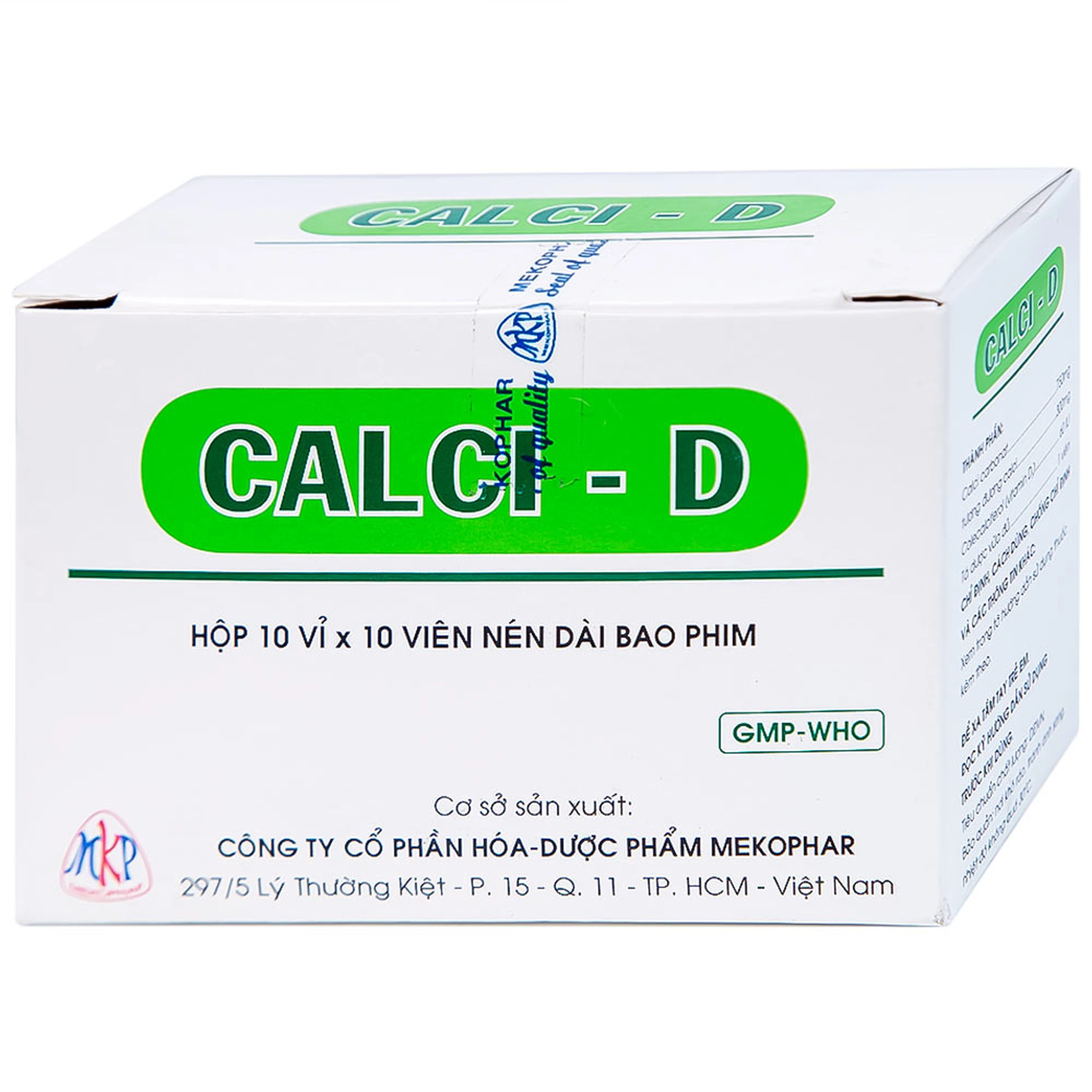 Thuốc Calci - D Mekophar bổ sung calci (10 vỉ x 10 viên)