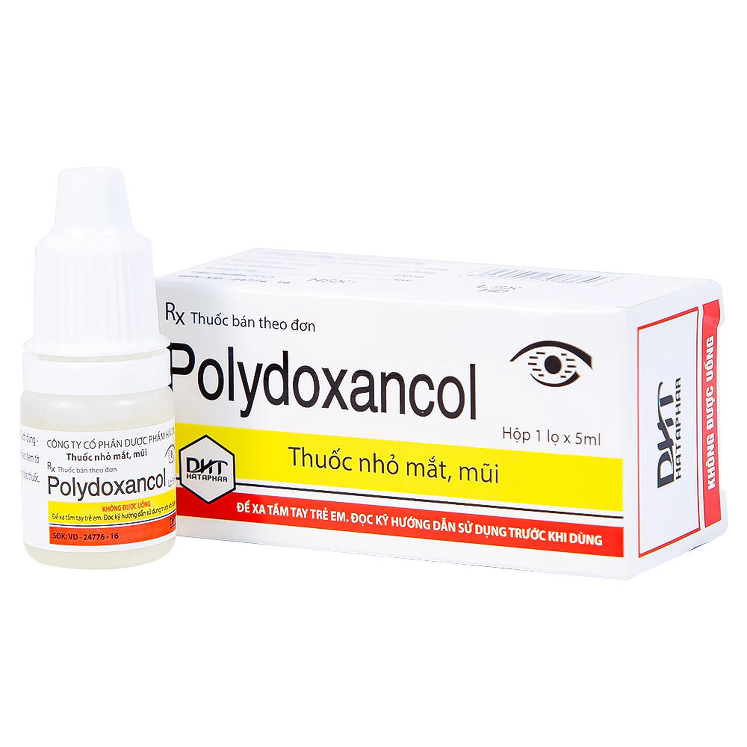 Thuốc nhỏ mắt, mũi Polydoxancol Hataphar điều trị viêm nhiễm mắt và mũi (5ml)