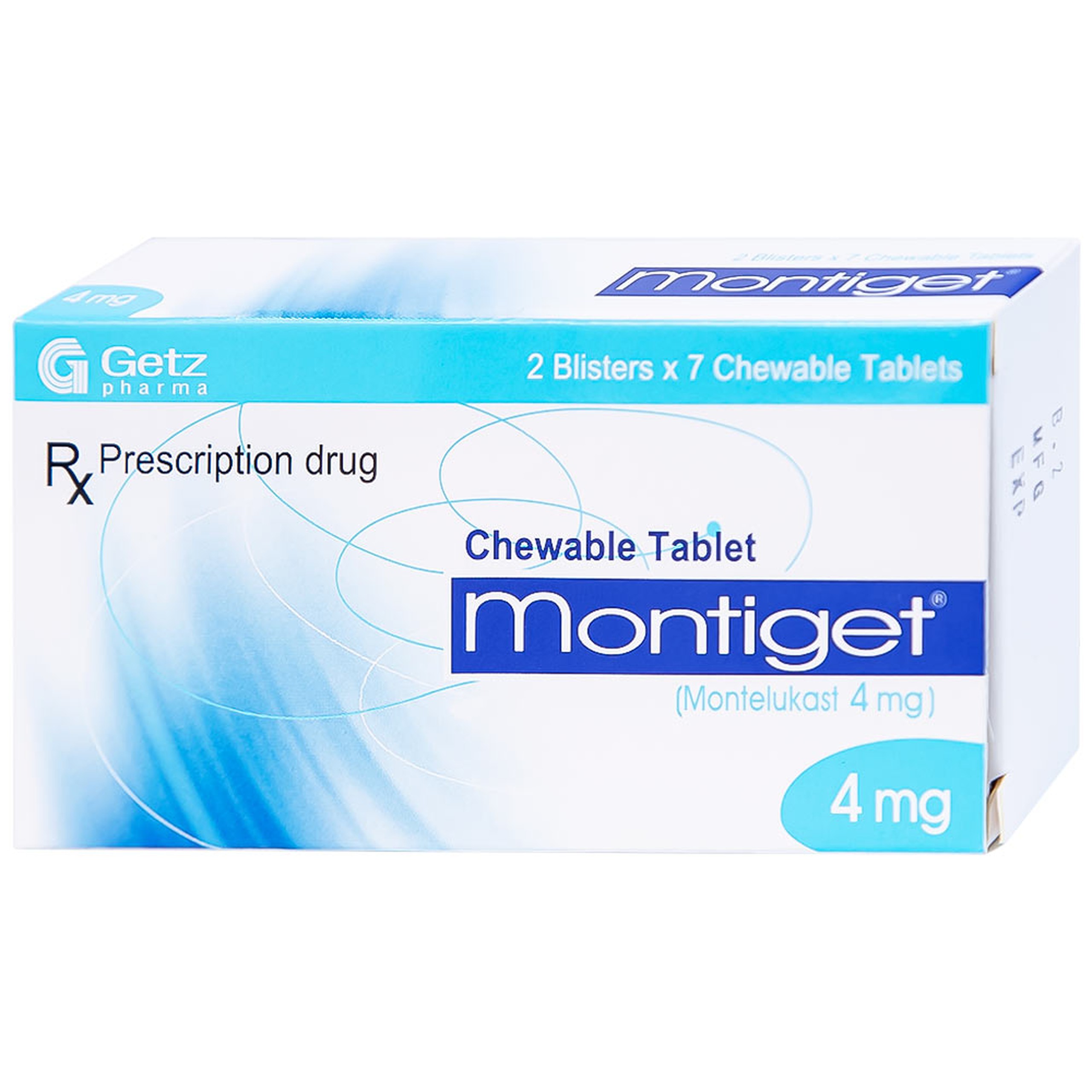 Thuốc Montiget 4mg Getz điều trị hen phế quản mạn tính (2 vỉ x 7 viên)