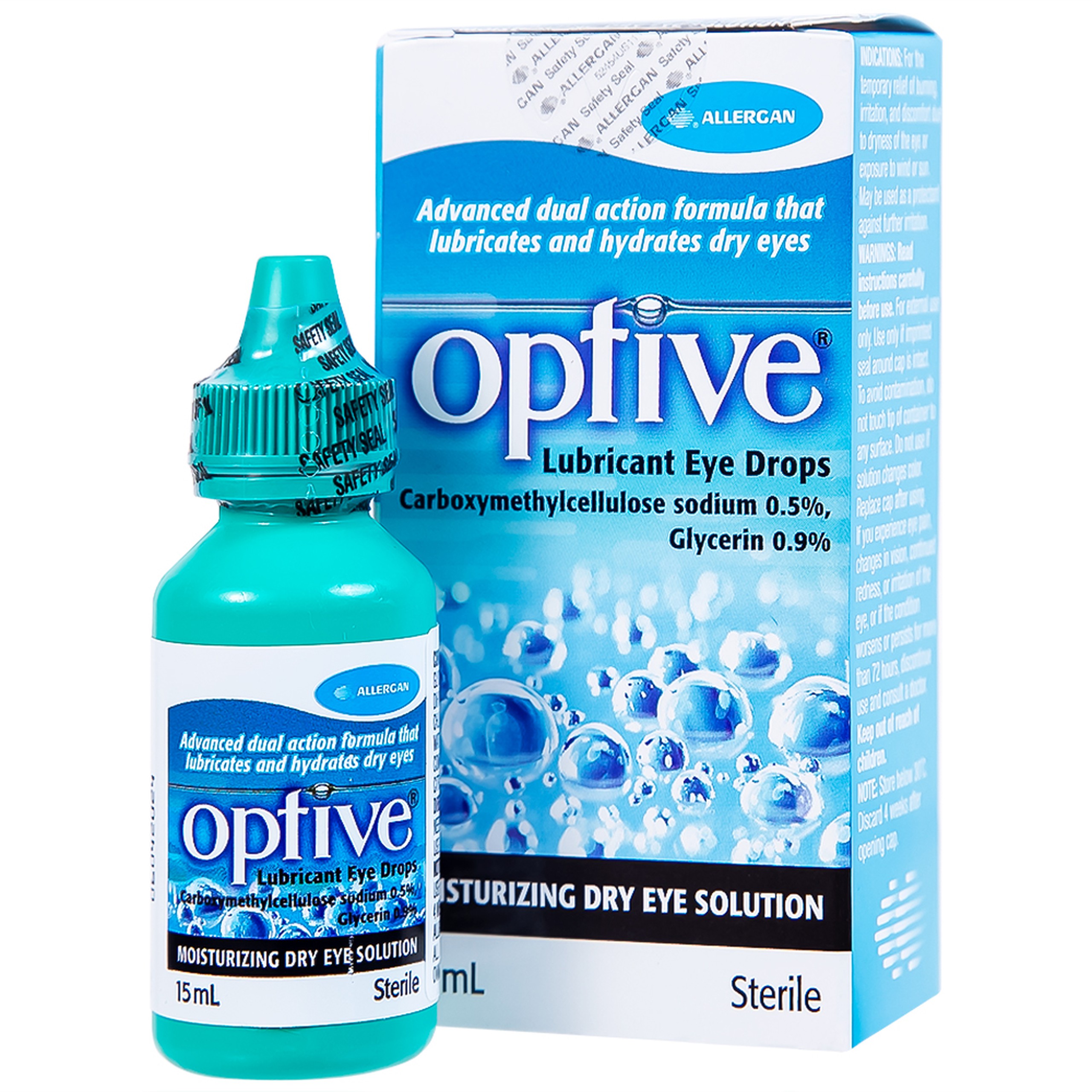 Thuốc nhỏ mắt Optive Allergan giảm nóng, kích ứng và khó chịu do khô mắt (15ml)