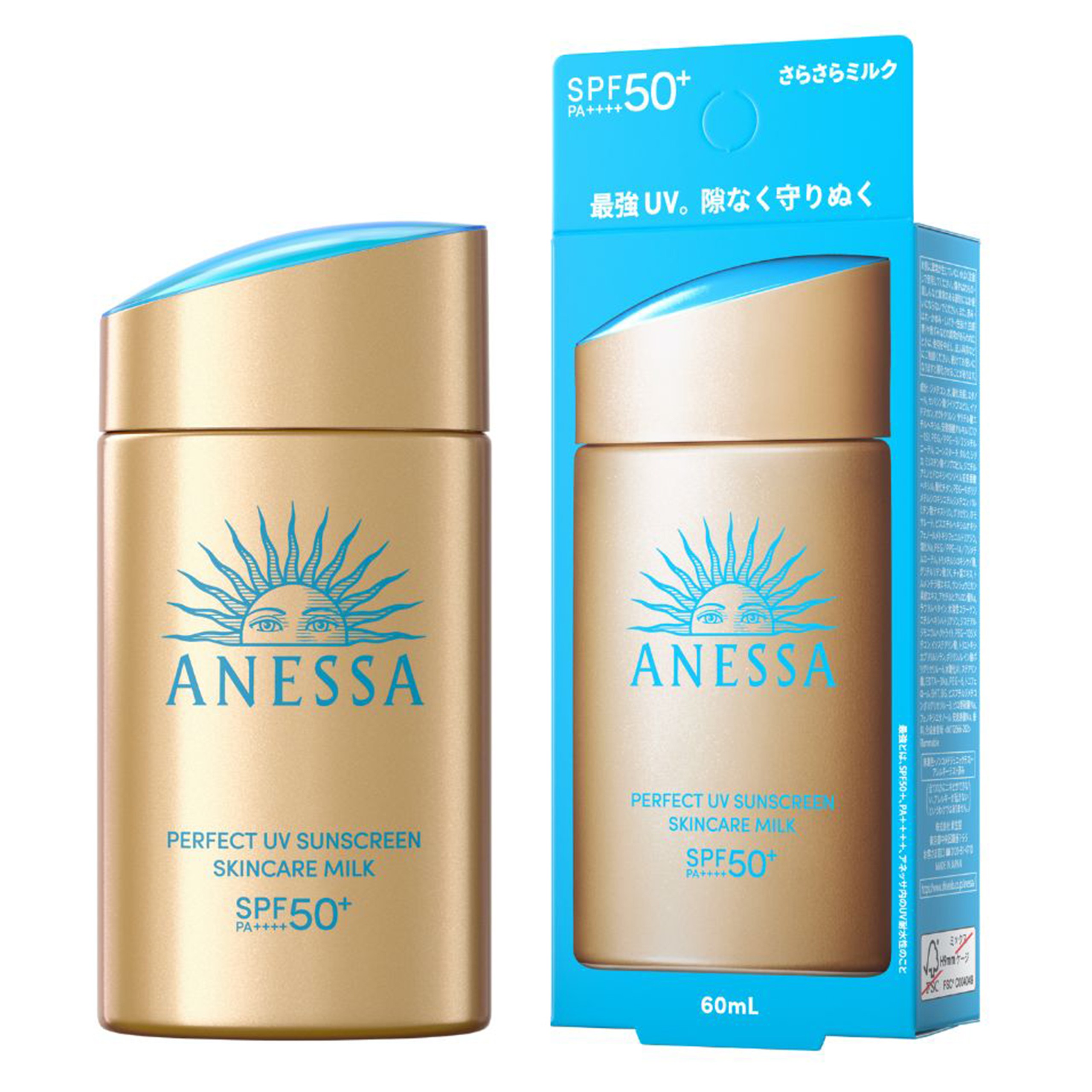 Sữa chống nắng Anessa Perfect UV Sunscreen Skincare Milk NA SPF50+ PA++++ kiềm dầu và dưỡng da (60ml)