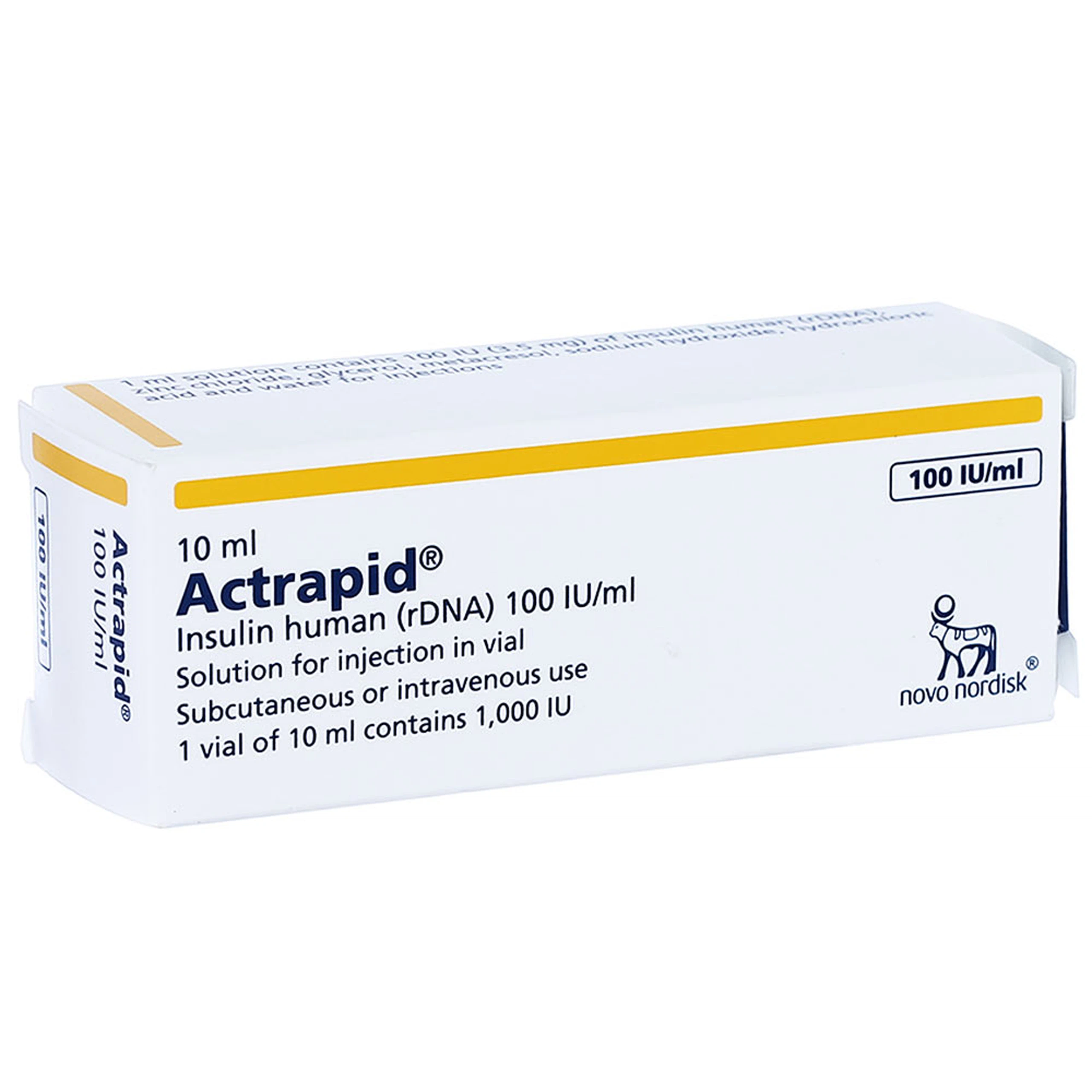 Thuốc tiêm Actrapid 100 IU/ml Novo điều trị bệnh tiểu đường (10ml)
