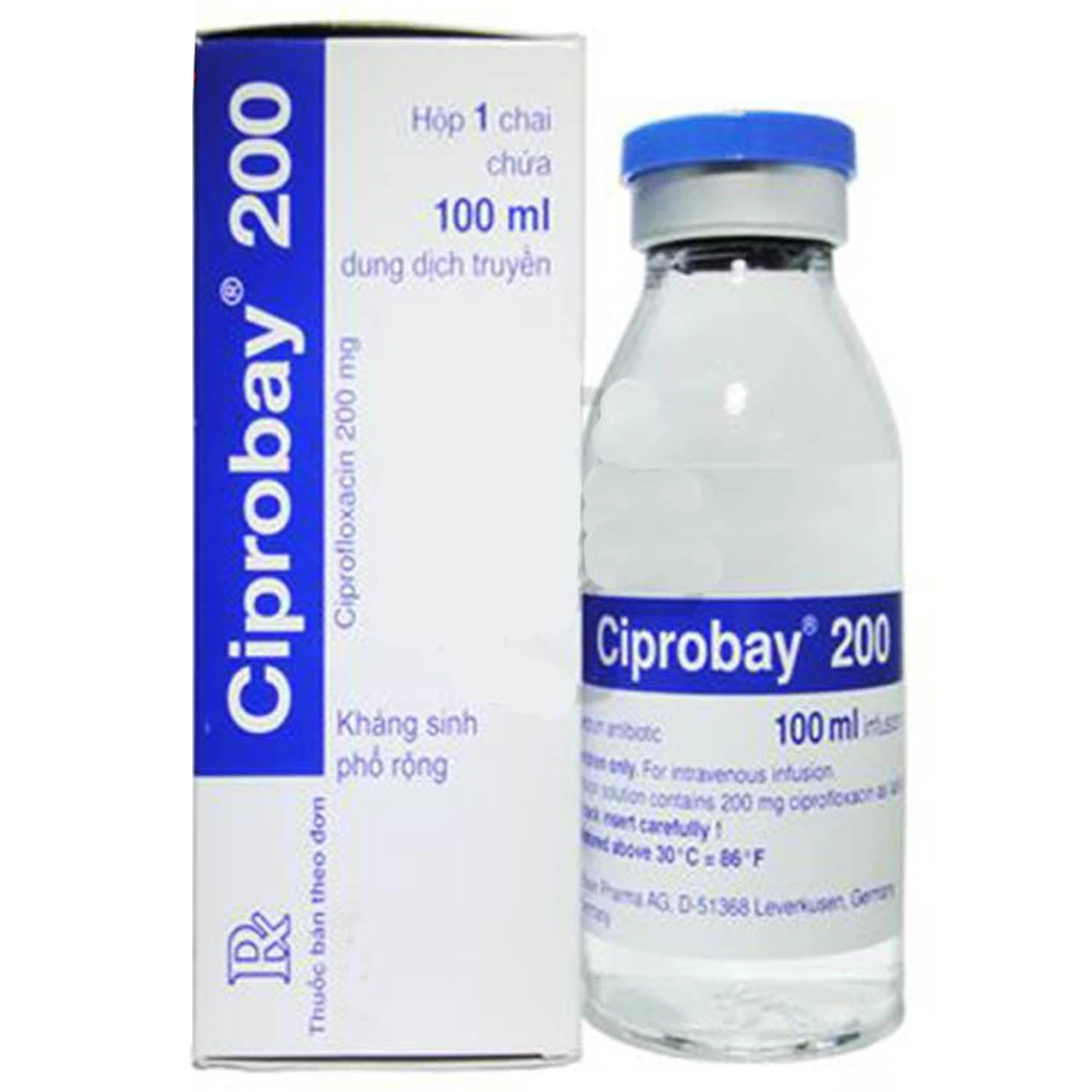 Thuốc Ciprobay 200mg Bayer điều trị nhiễm trùng (100ml)