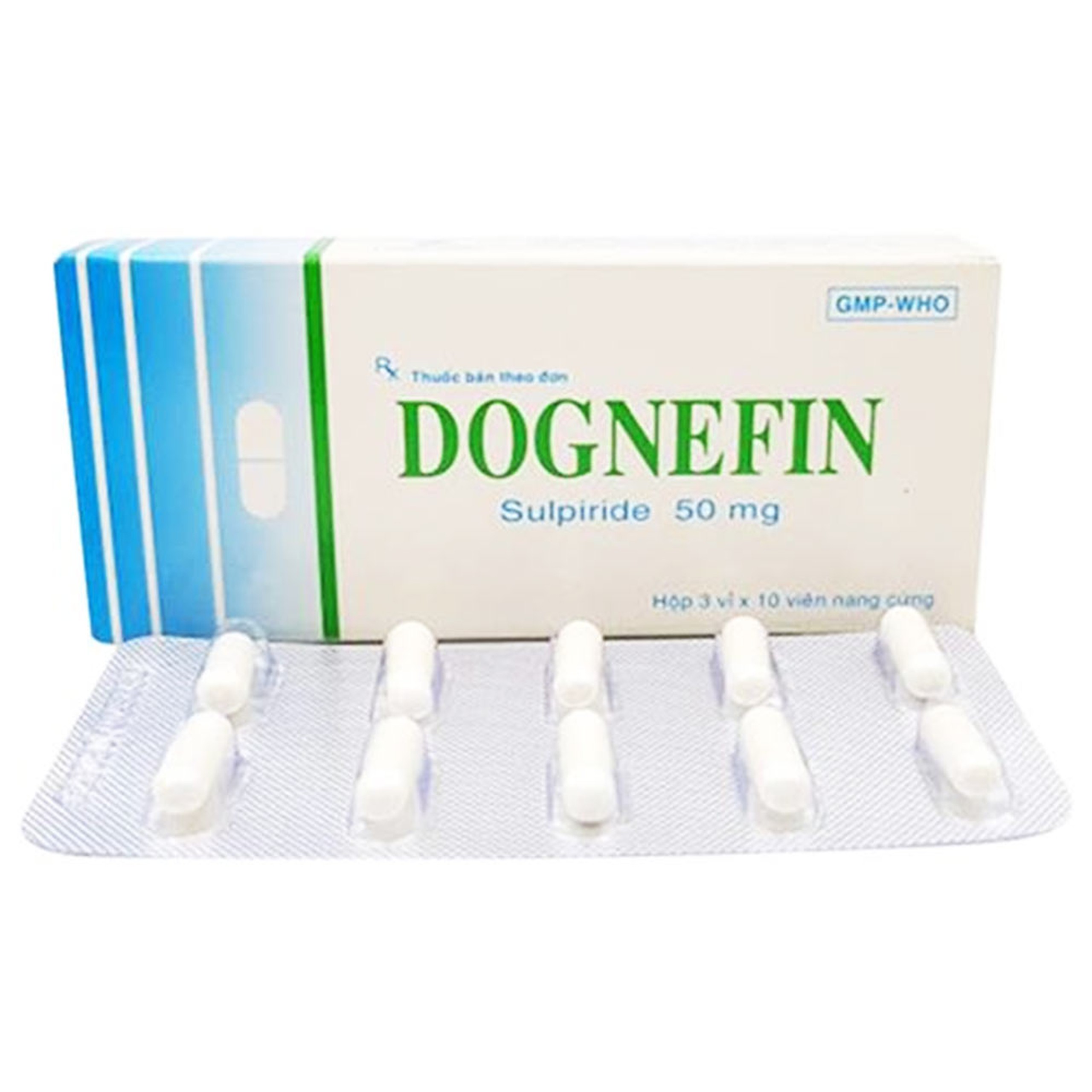 Thuốc Dognefin 50mg Đồng Nai điều trị các triệu chứng lo âu, rối loạn hành vi nặng (3 vỉ x 10 viên)