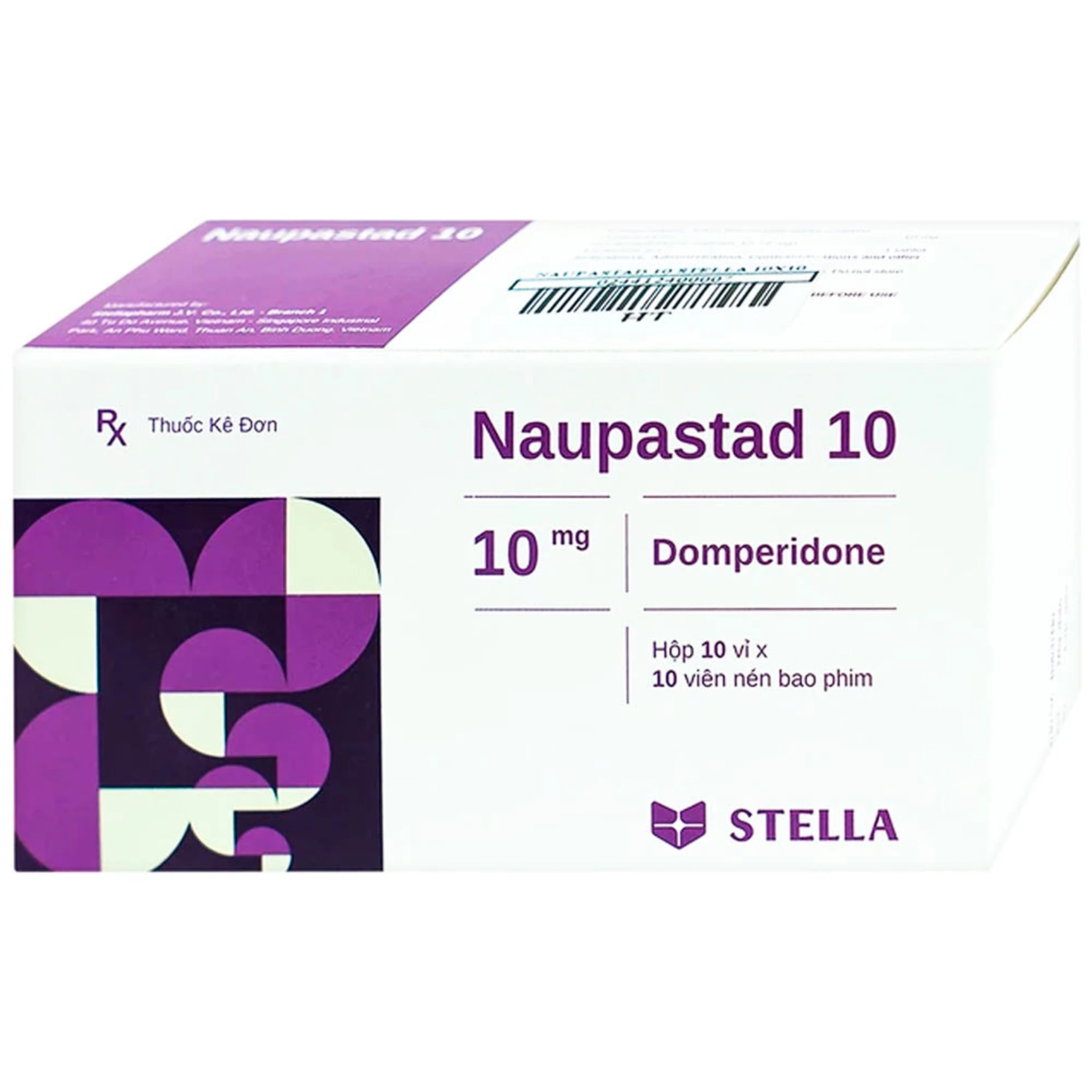 Thuốc Domperidone 10 Stella điều trị triệu chứng nôn và buồn nôn (10 vỉ x 10 viên)