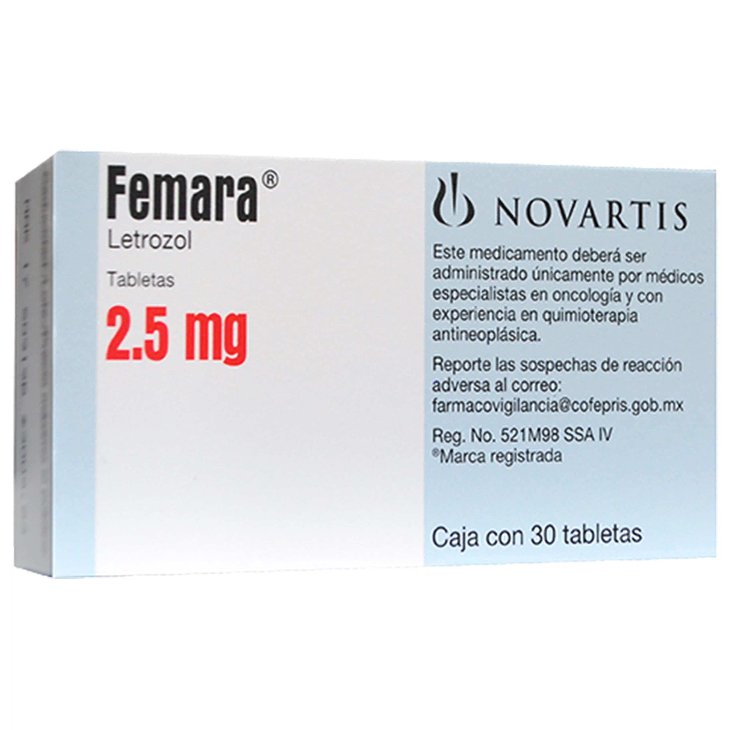 Thuốc Femara 2.5mg Novartis hỗ trợ điều trị ung thư vú (3 vỉ x 10 viên)