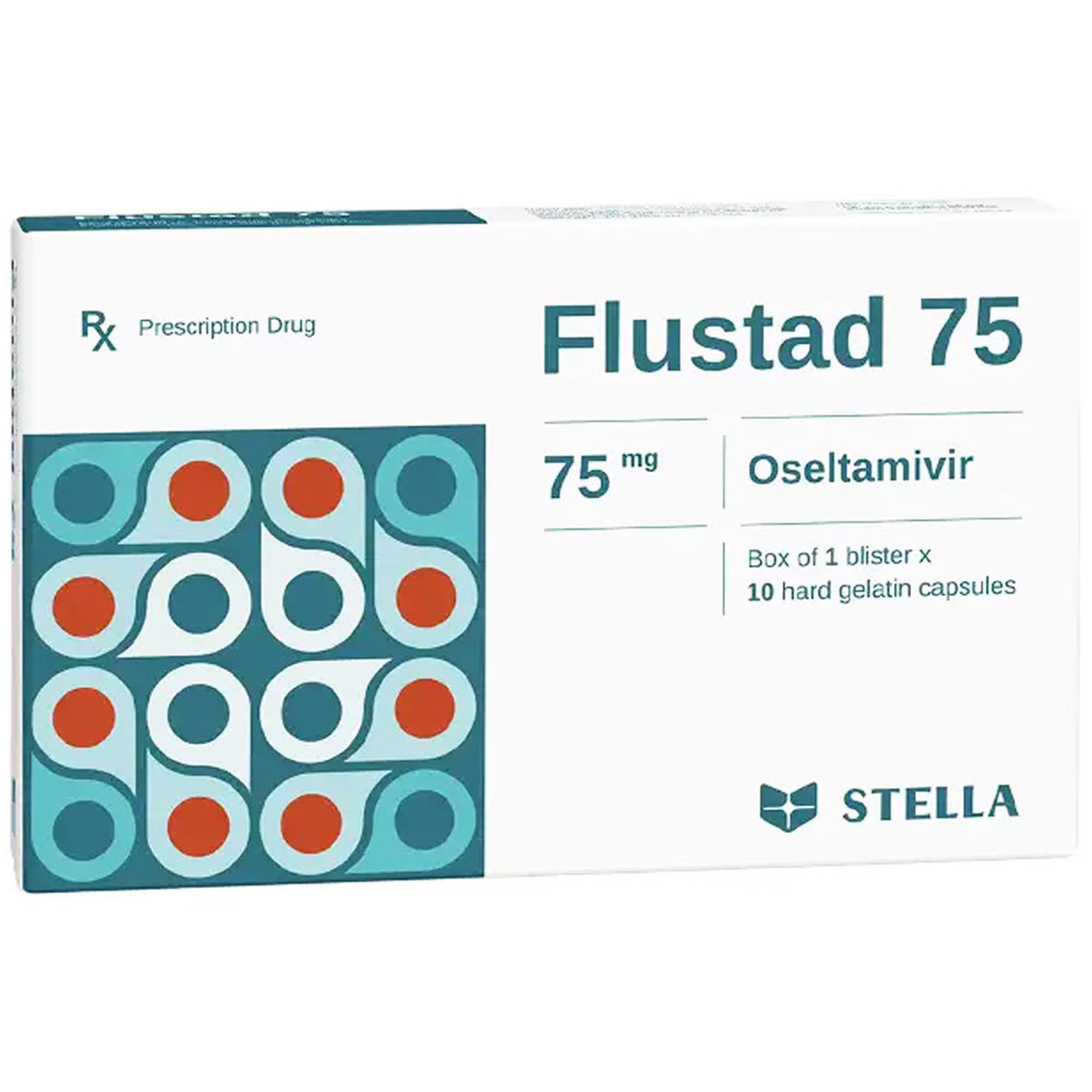Thuốc Flustad 75 Stella điều trị cúm (1 vỉ x 10 viên)