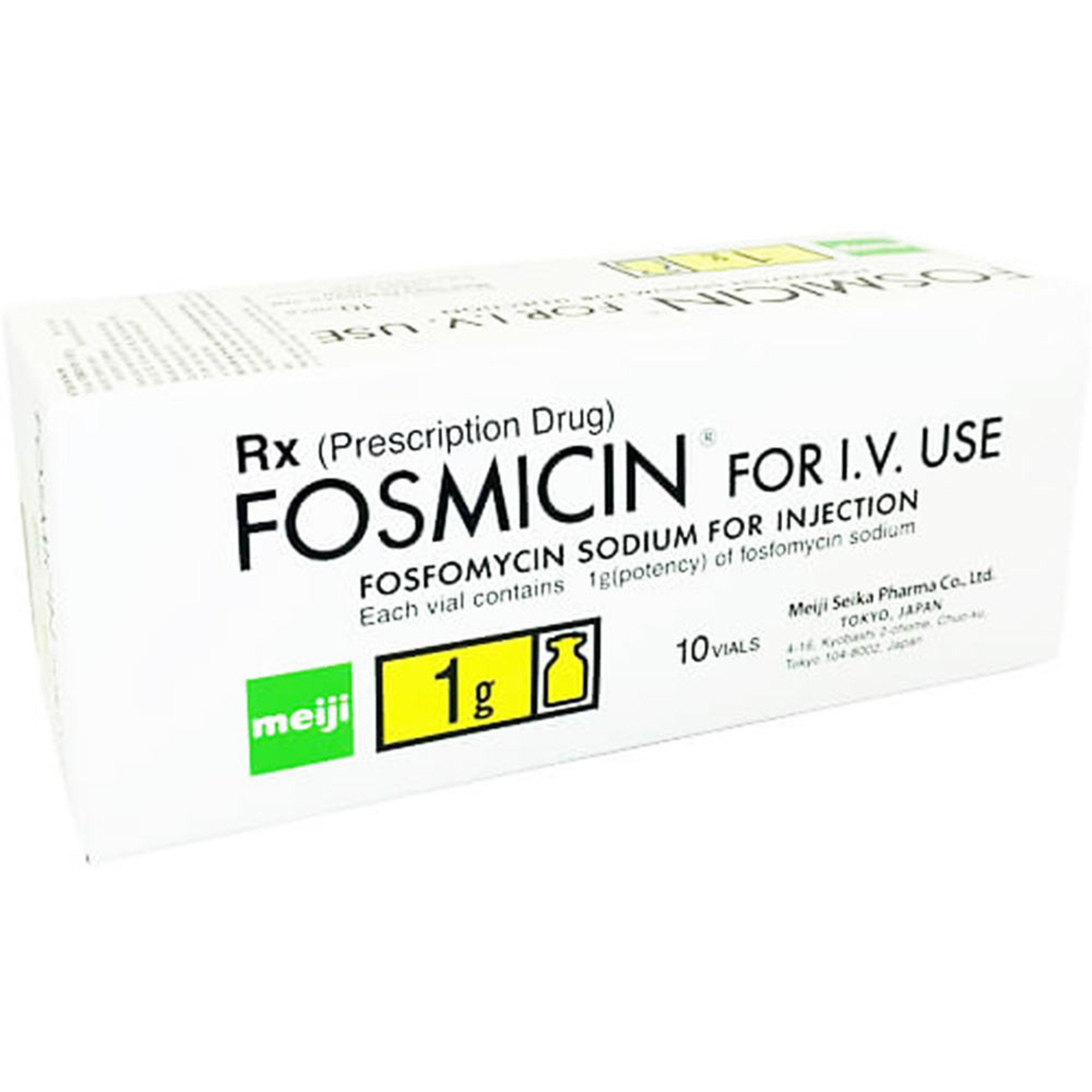 Thuốc pha tiêm Fosmicin For I.V Use điều trị nhiễm khuẩn (10 lọ)