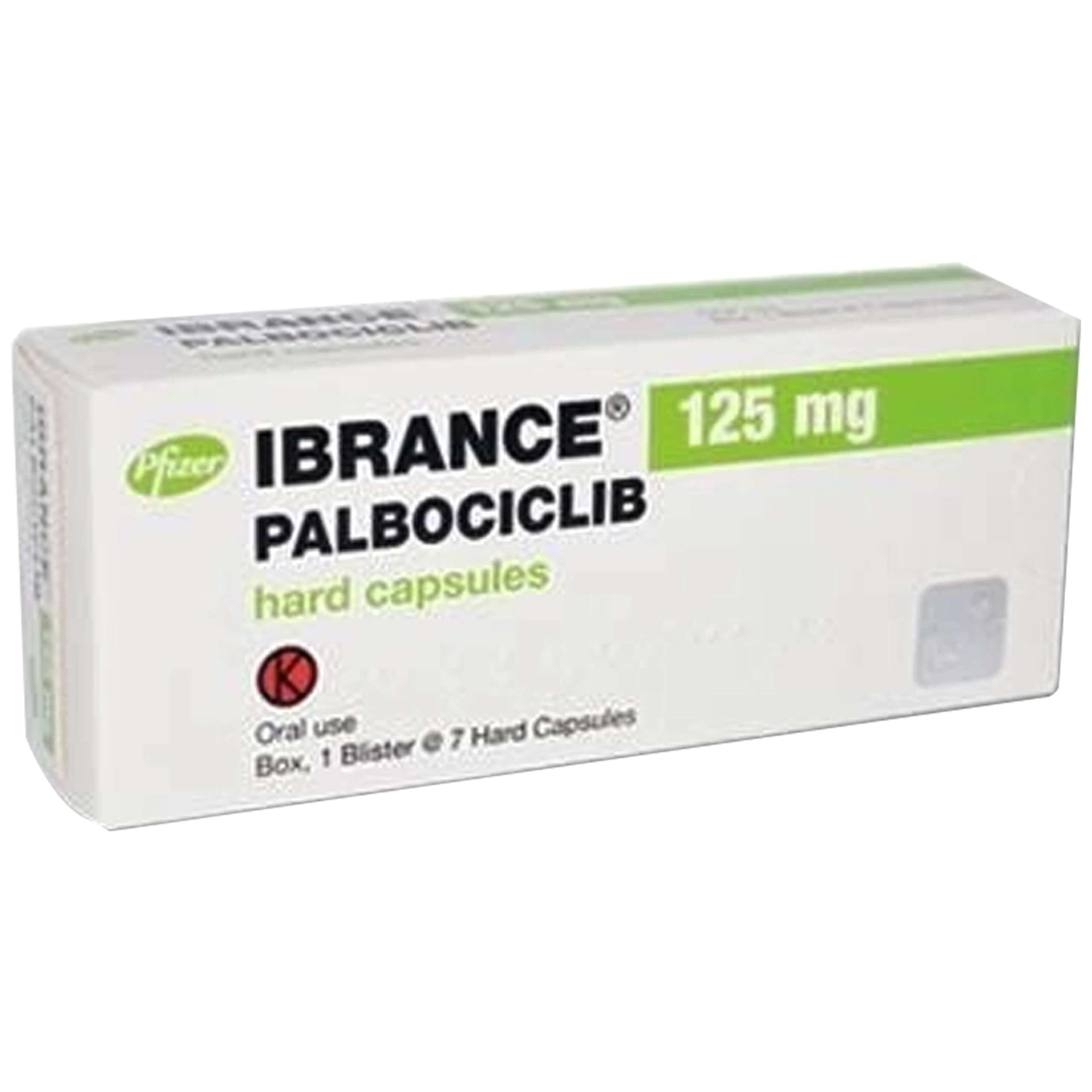 Thuốc Ibrance125mg Pfizer điều trị cho bệnh nhân mắc bệnh ung thư vú (1 vỉ x 7 viên)