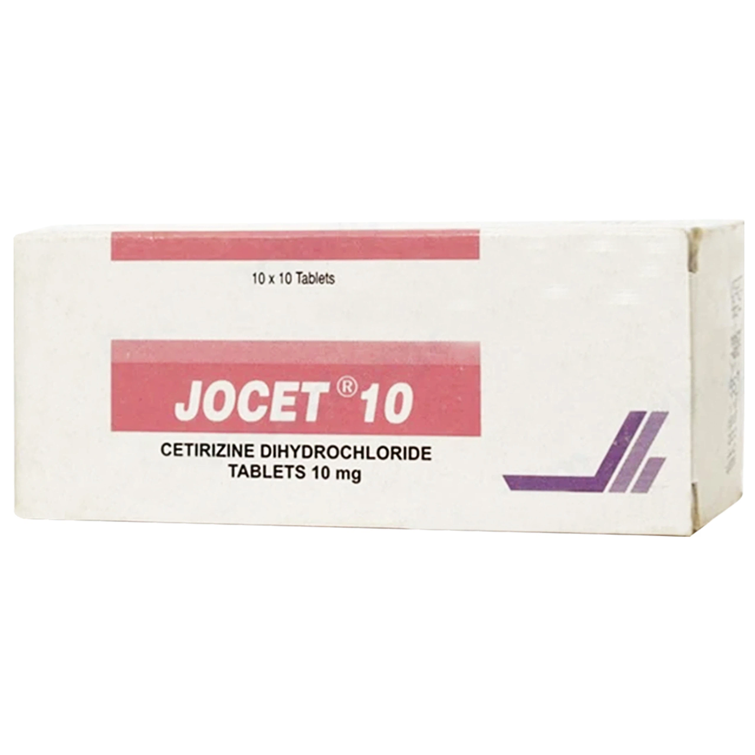 Viên nén Jocet 10mg Unique Pharma điều trị viêm mũi dị ứng, mày đay (10 vỉ x 10 viên)