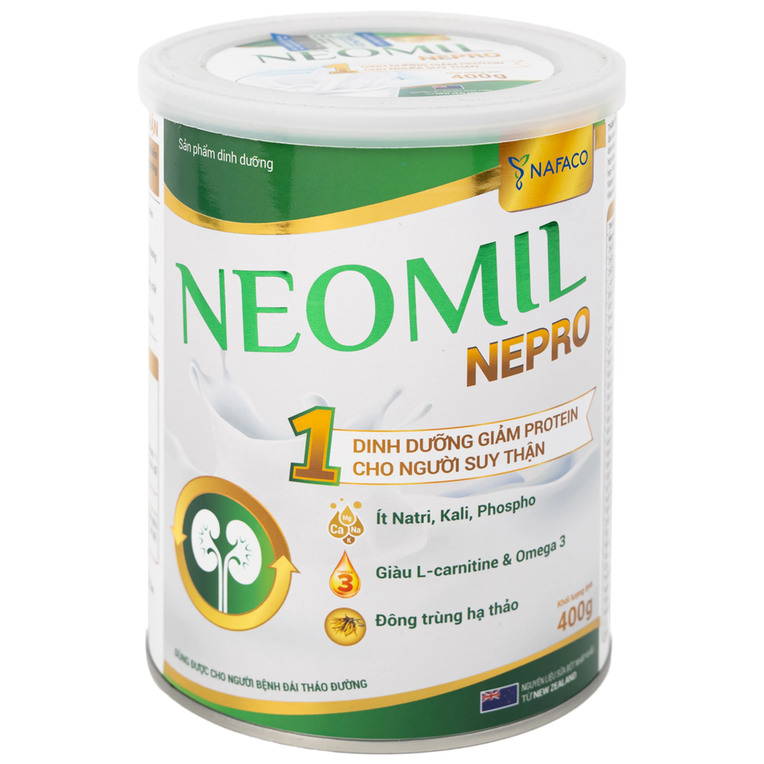 Sữa bột Neomil Nepro 400g Nafaco dùng cho người bệnh đái tháo đường 