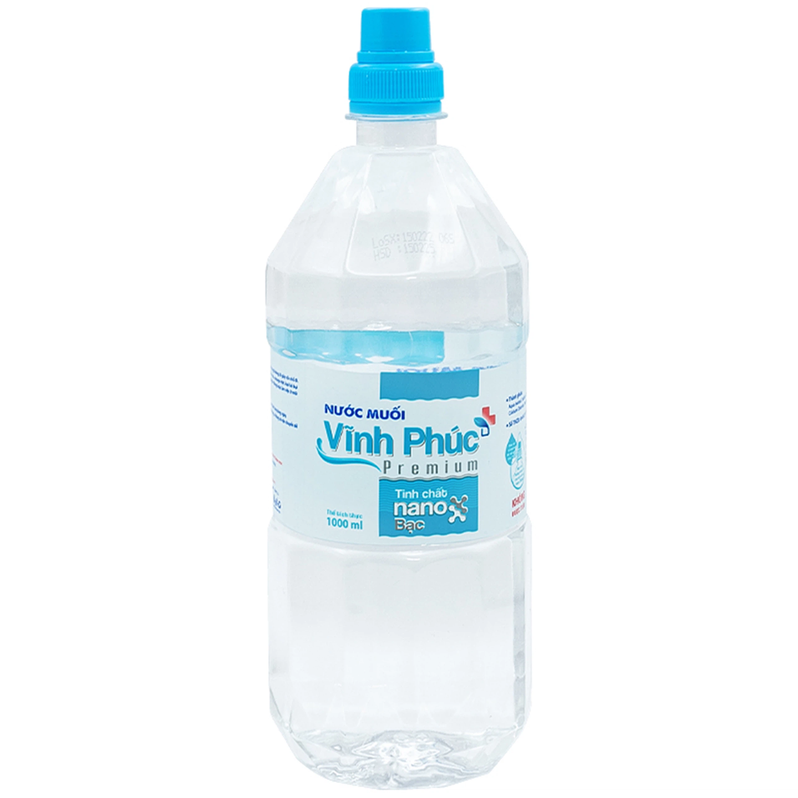 Nước muối Vĩnh Phúc Premium Nano Bạc hỗ trợ loại bỏ vi khuẩn trong khoang miệng, khử mùi hôi miệng (1000ml)