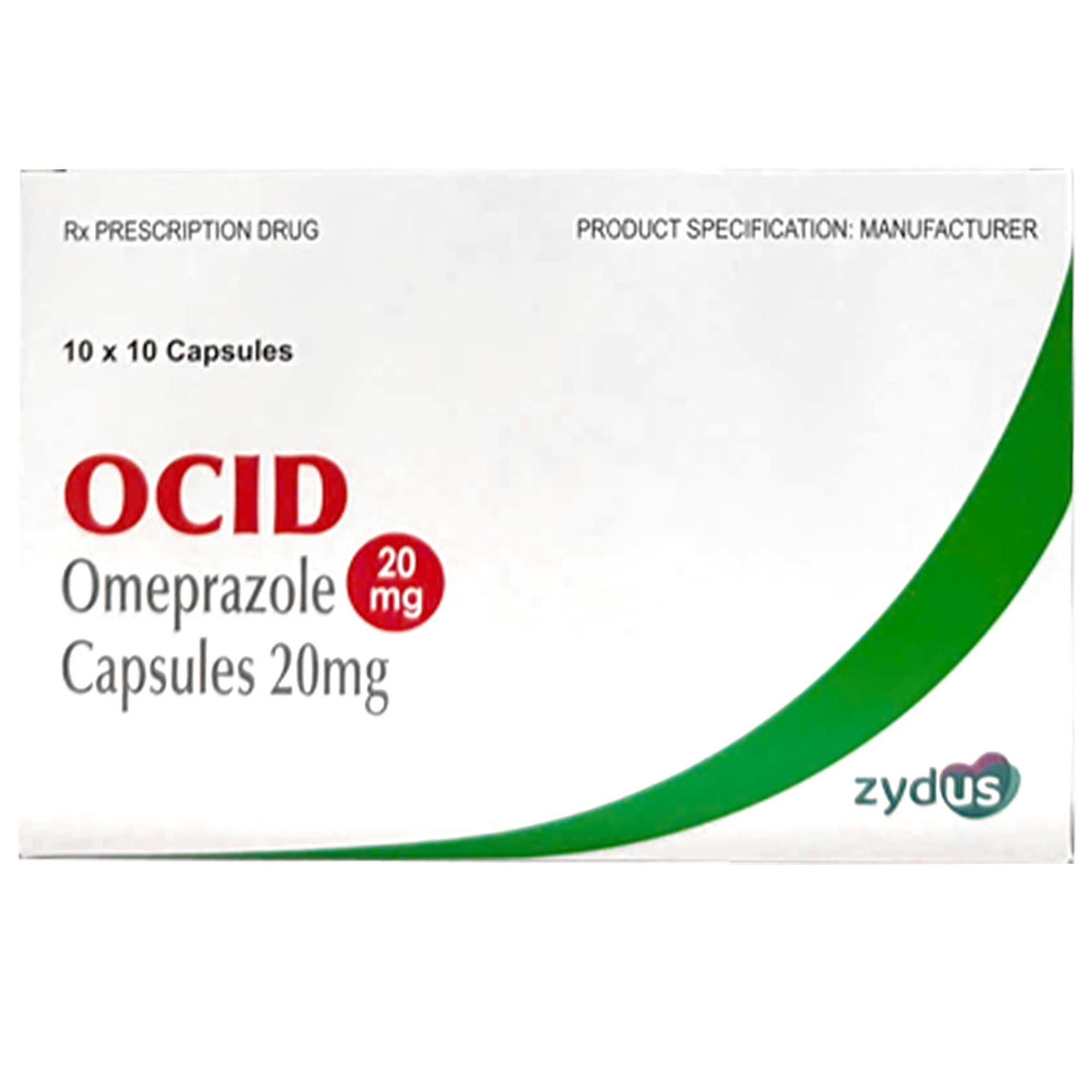 Thuốc Ocid 20mg Zydus điều trị loét tá tràng, loét dạ dày (10 vỉ x 10 viên)