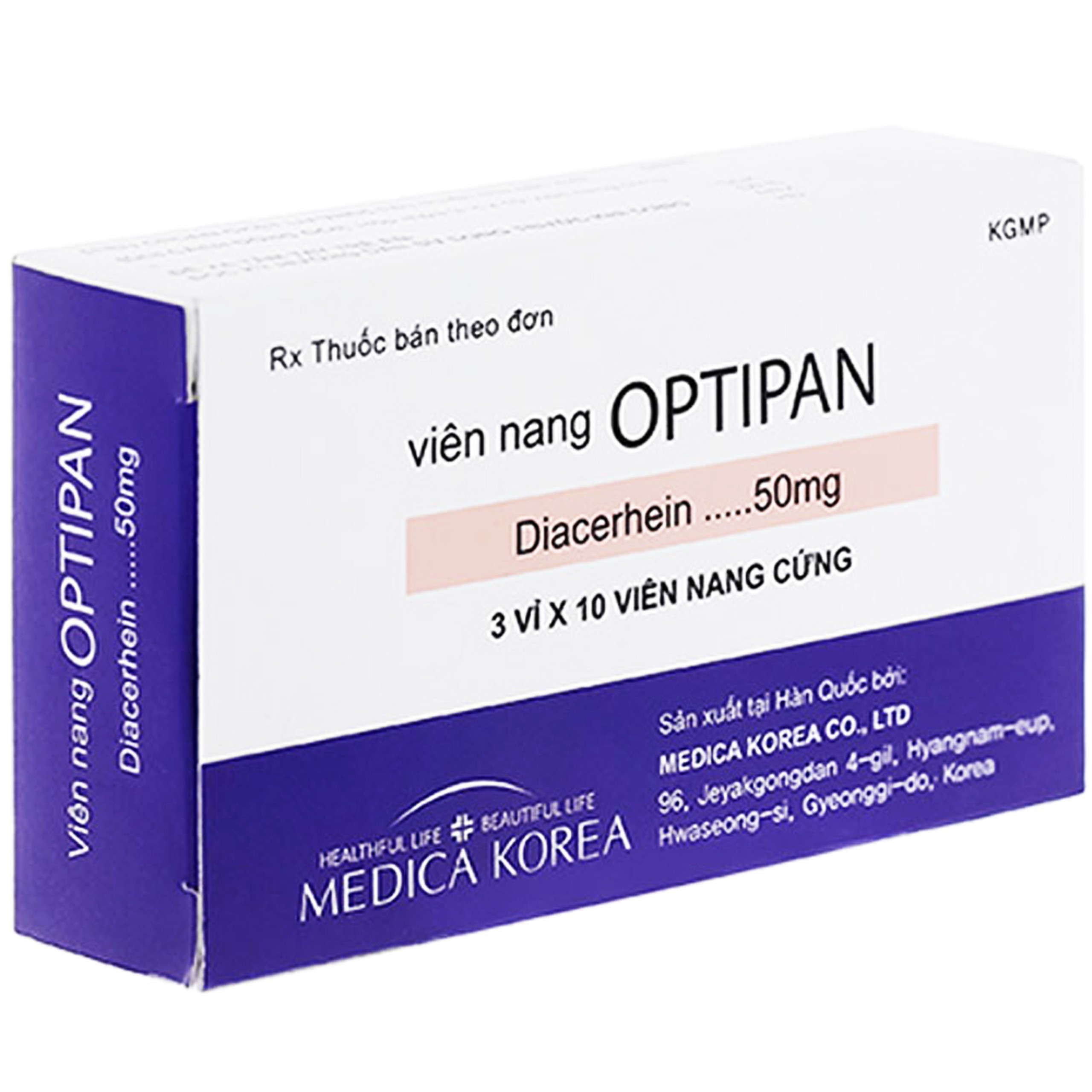 Viên nang Optipan 50mg Medica Korea điều trị thoái hóa khớp (3 vỉ x 10 viên)