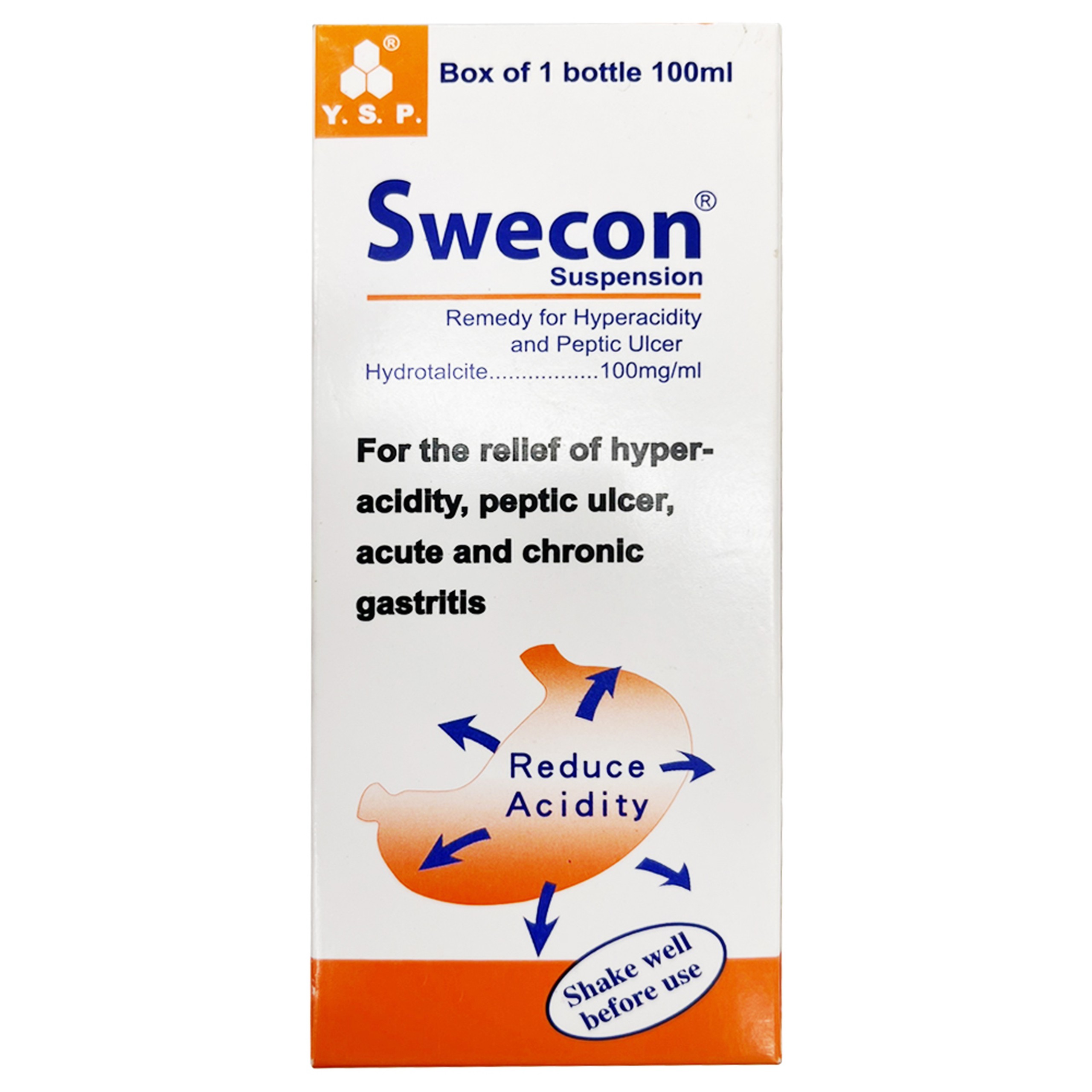 Dung dịch uống Swecon 100mg/ml YSP điều trị viêm loét dạ dày, tá tràng (100ml)