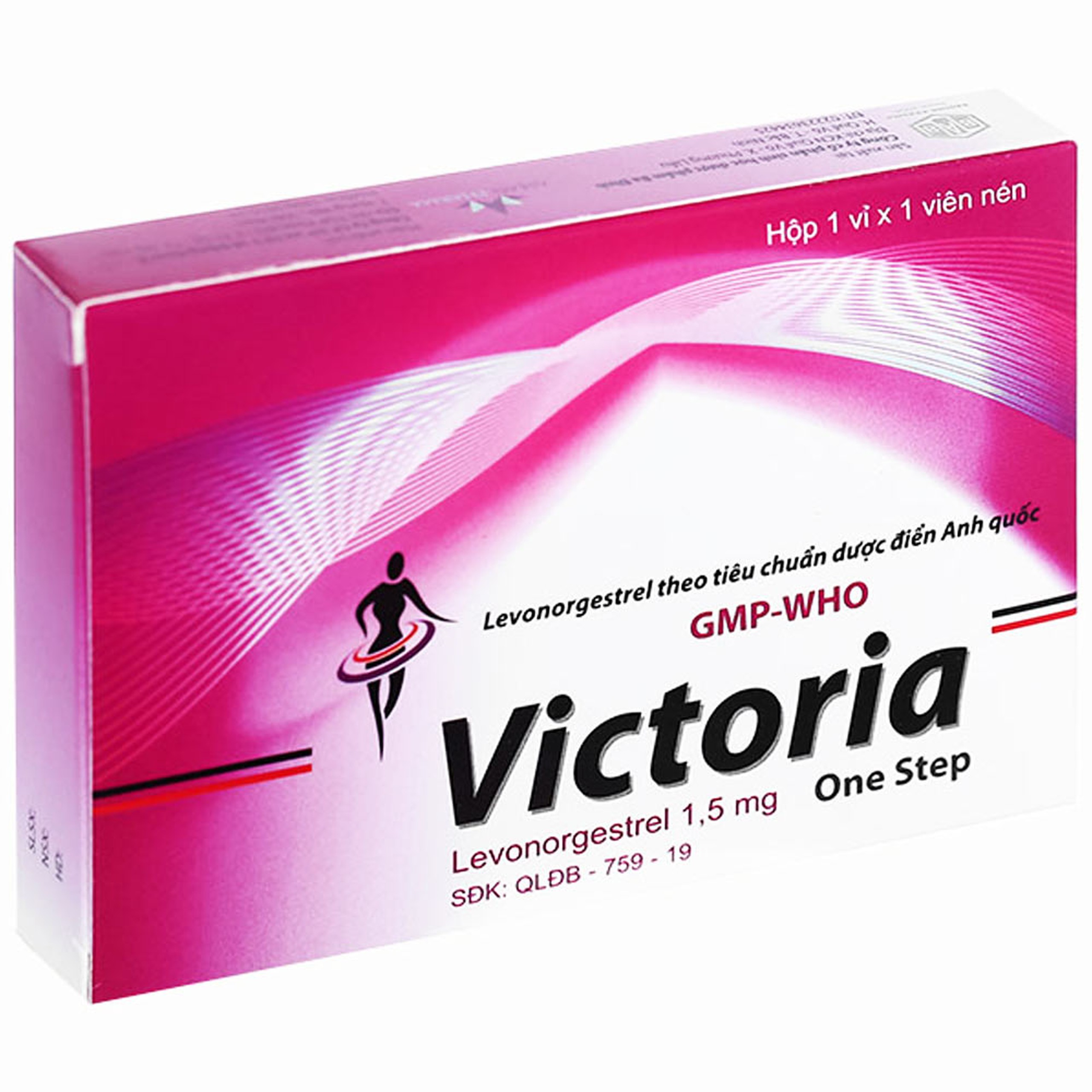 Thuốc Victoria 1,5mg Babiophar dùng để tránh thai khẩn cấp, dùng trong vòng 72 giờ sau giao hợp (1 viên)