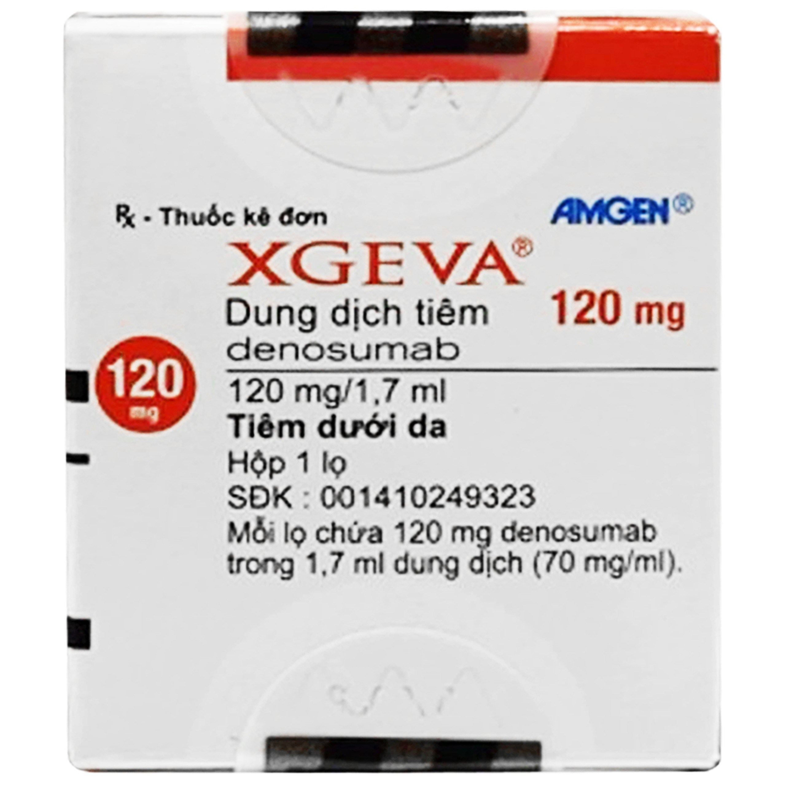 Dung dịch tiêm Xgeva 120mg Amgen ngăn ngừa gãy xương bệnh lý, phóng xạ đến xương