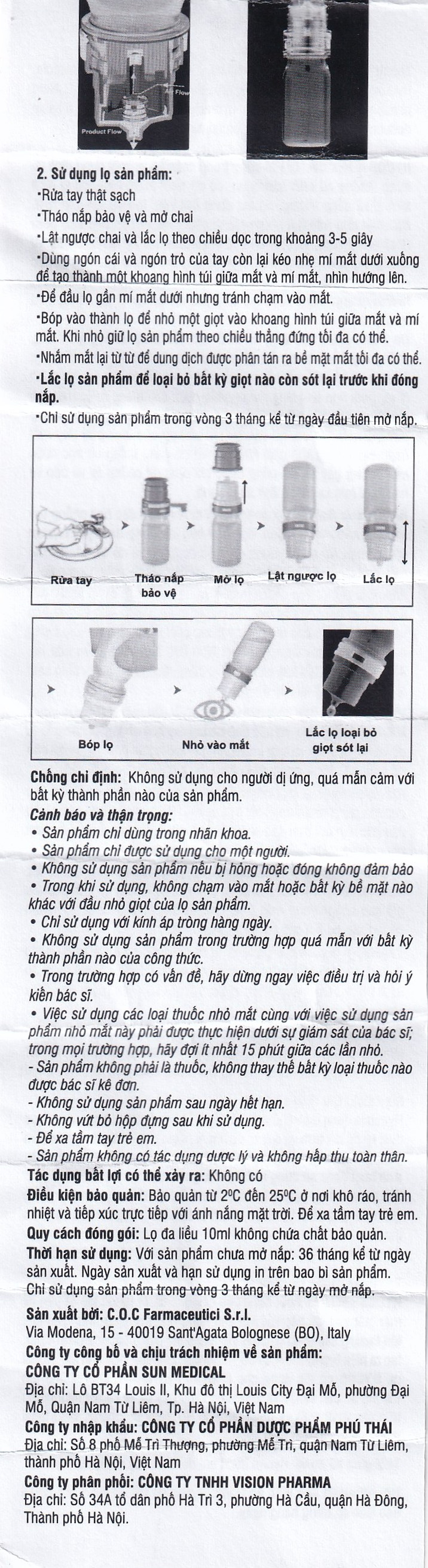 Nhỏ mắt Hycob 10ml giúp bôi trơn, tạo độ ẩm, giảm khô và mỏi mắt