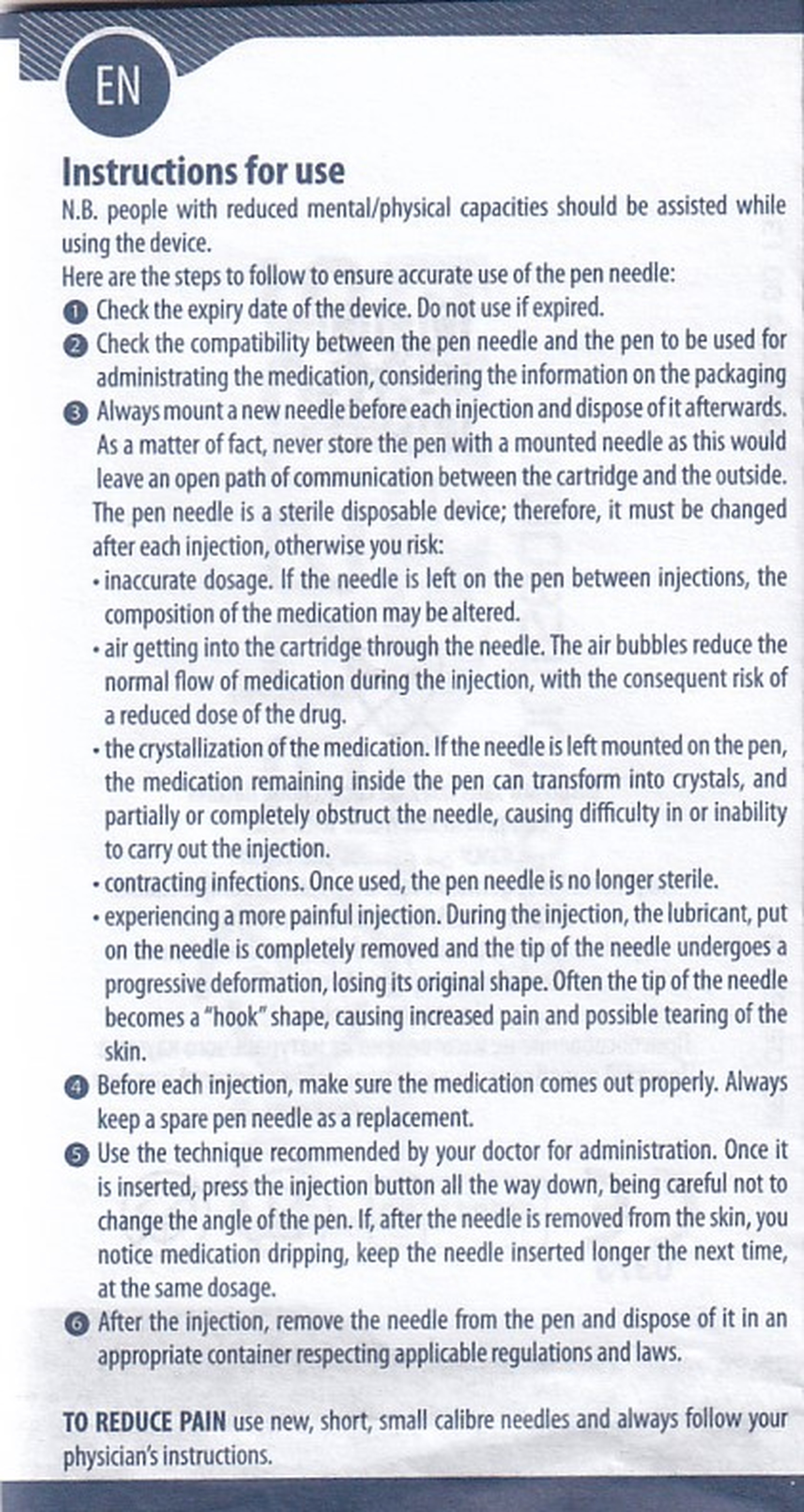 Đầu kim tiểu đường 33G x 4mm Pic insupen original (100 cái)