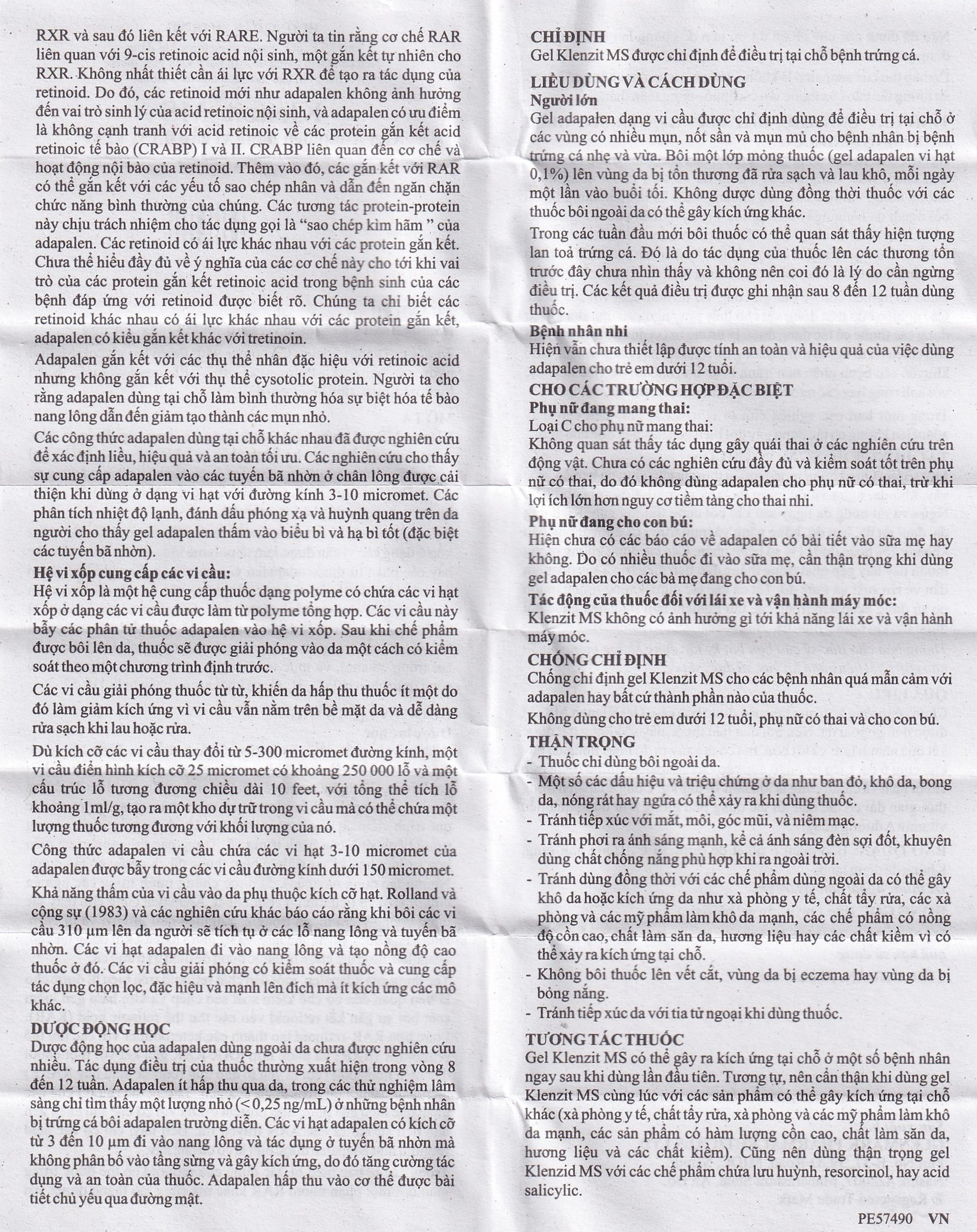 Gel bôi da Klenzit MS điều trị mụn trứng cá (15g)