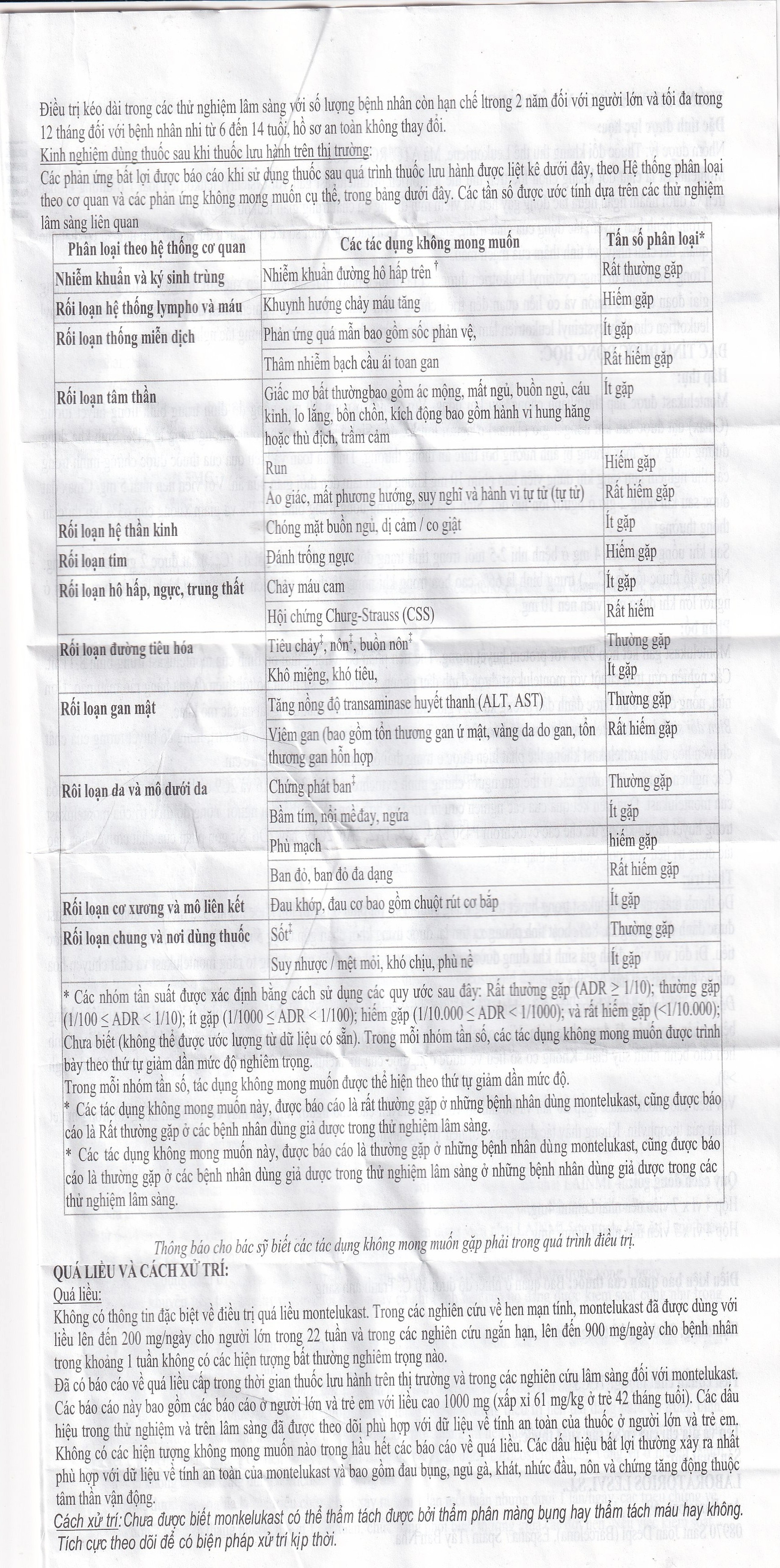 Thuốc Lainmi 4mg Lesvi phòng ngừa và điều trị hen (4 vỉ x 7 viên)