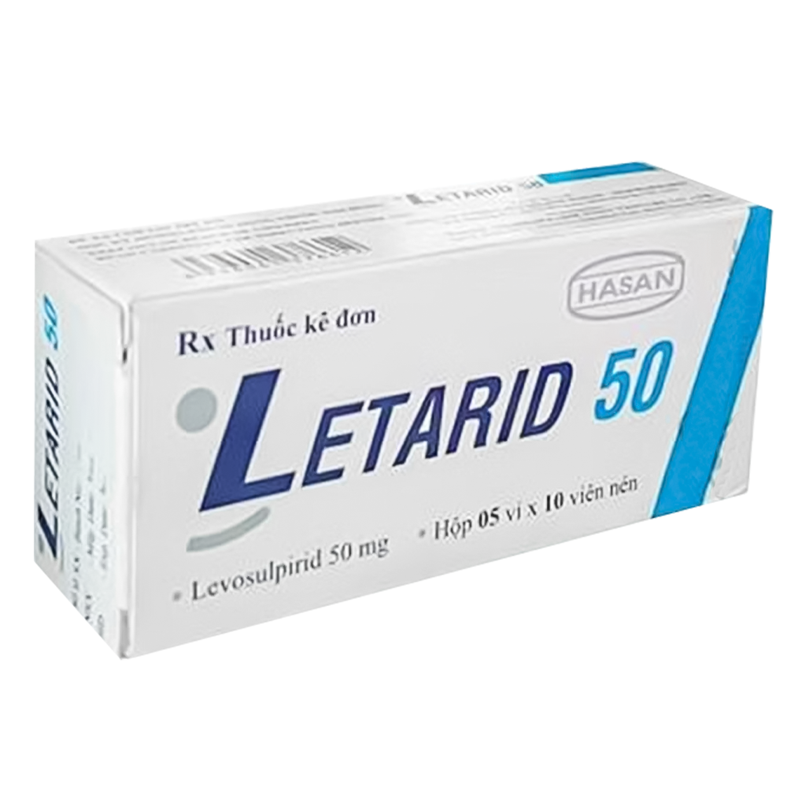 Thuốc Letarid 50 Hasan điều trị trầm cảm nội sinh, trầm cảm phản ứng, rối loạn tâm thần (5 vỉ x 10 viên)