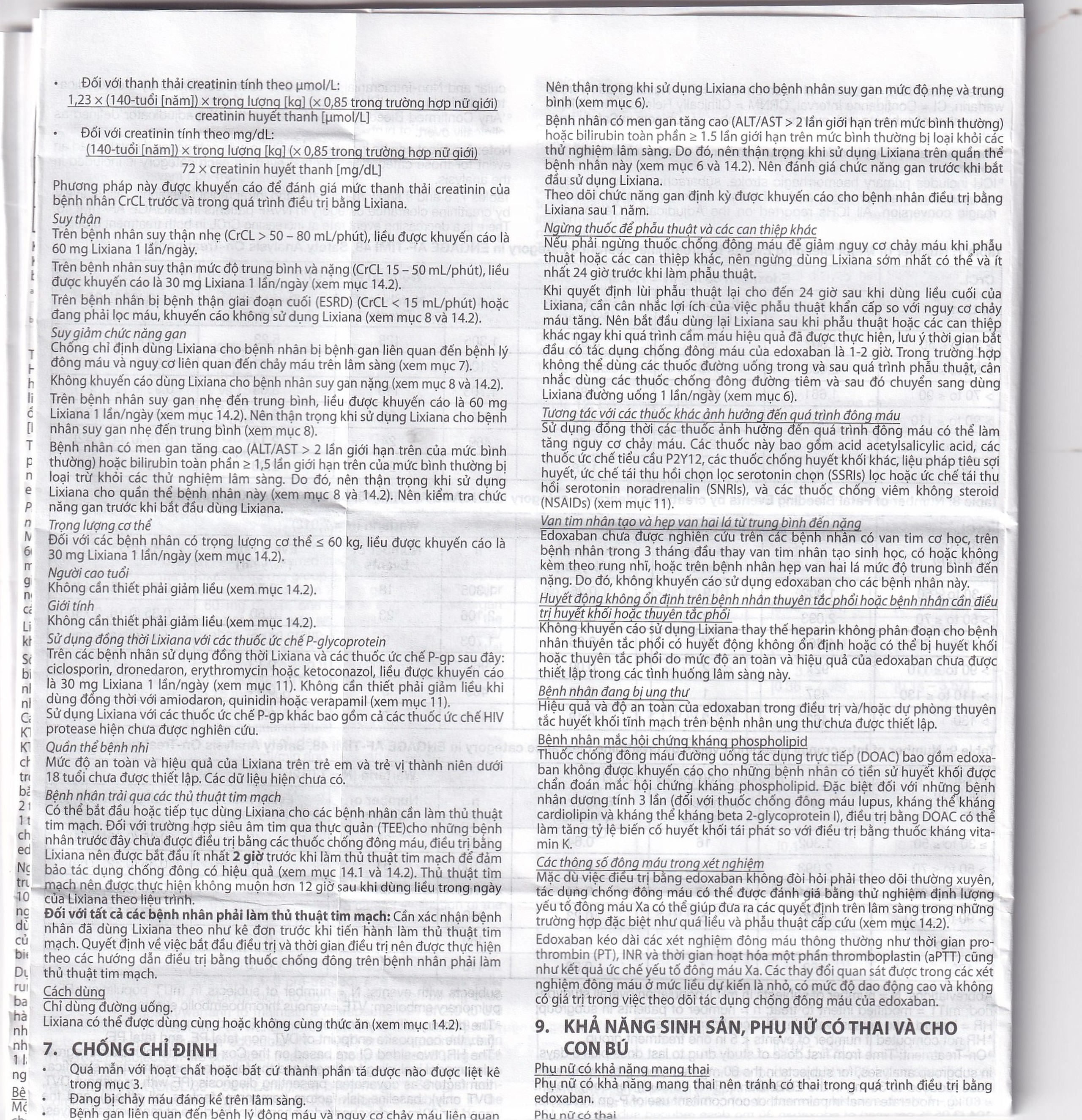 Thuốc Lixiana 60mg Daiichi-Sankyo phòng ngừa đột quỵ và cục máu đông (2 vỉ x 14 viên)