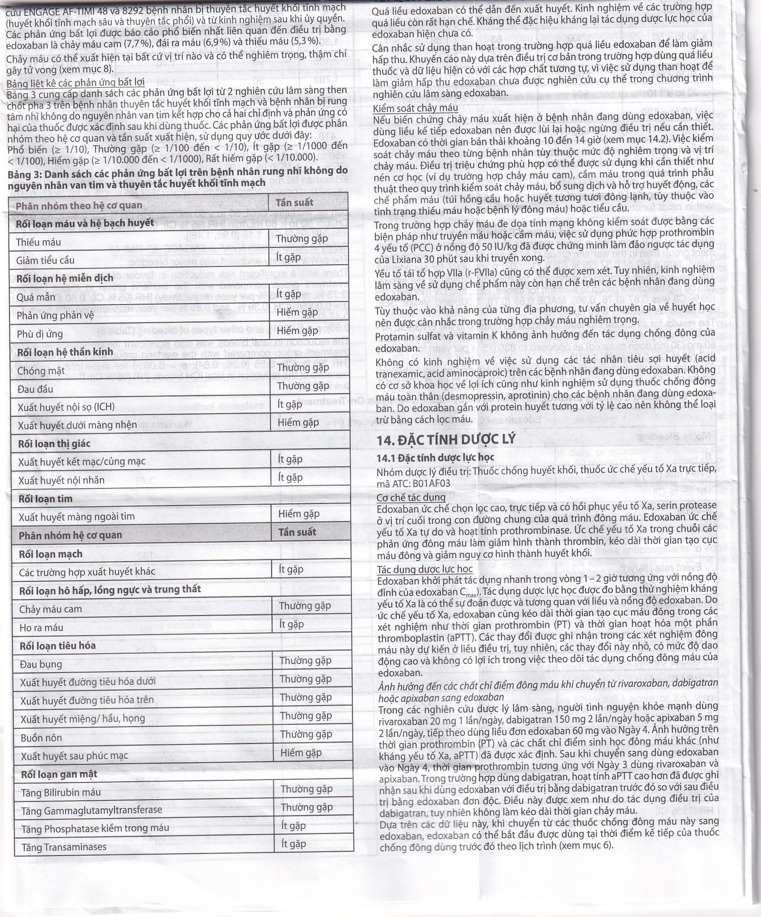 Thuốc Lixiana 60mg Daiichi-Sankyo phòng ngừa đột quỵ và cục máu đông (2 vỉ x 14 viên)