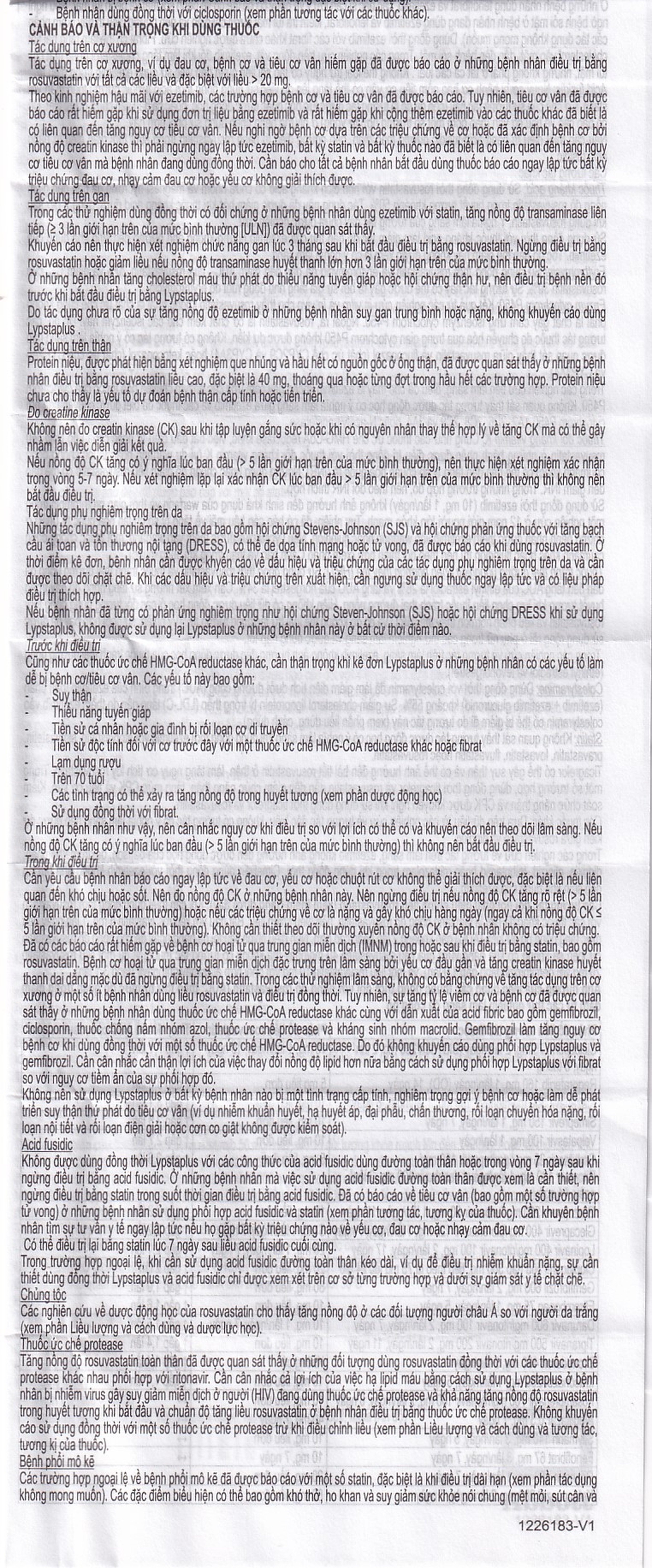 Viên nén Lypstaplus 20/10mg Abbott điều trị tăng cholesterol máu nguyên phát (3 vỉ x 10 viên)