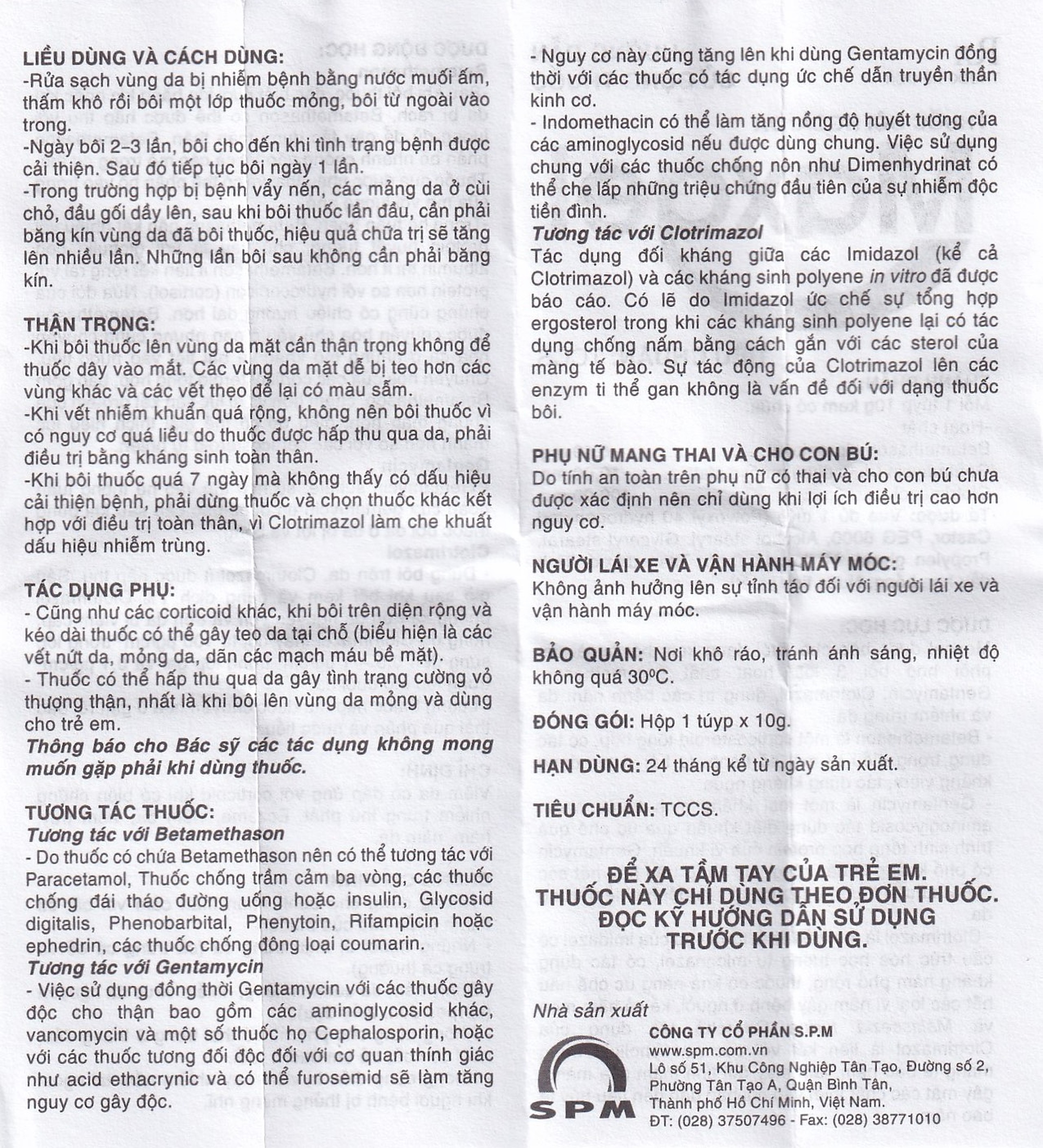 Kem bôi da Maxgel SPM điều trị viêm da, viêm trầy, hăm, nấm da (10g)