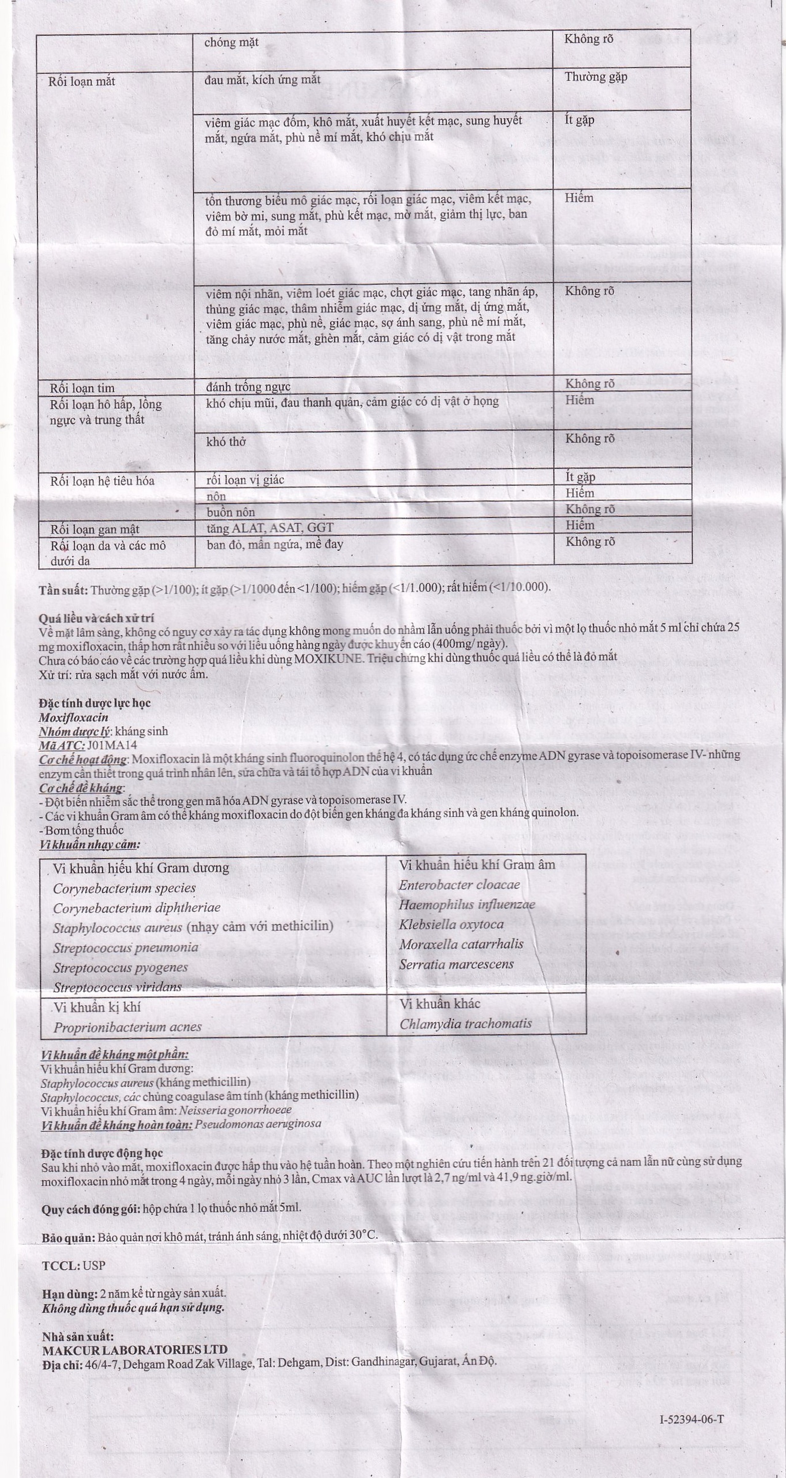 Dung dịch nhỏ mắt Moxikune điều trị các tình trạng nhiễm khuẩn mắt, chống viêm sau phẫu thuật (5ml)