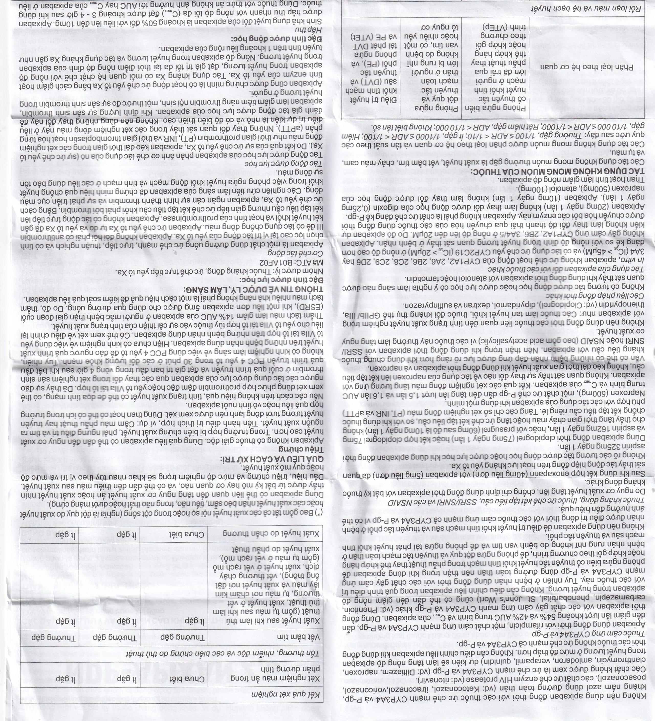 NDP-Apixan 2,5mg Nadyphar phòng ngừa biến cố thuyên tắc huyết khối tĩnh mạch (10 vỉ x 10 viên)