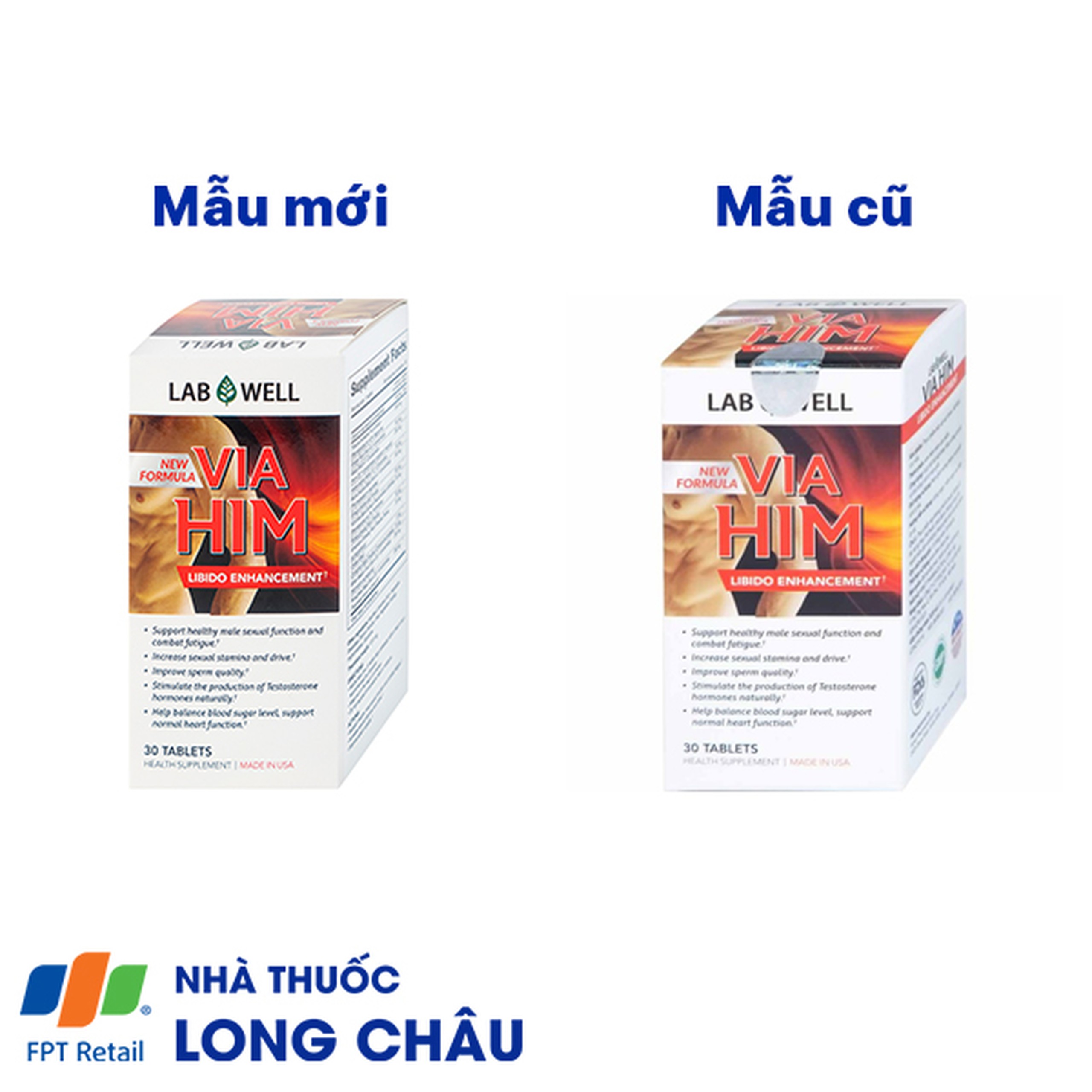 Viên uống Via Him Lab Well bồi bổ sức khỏe, tăng cường sinh lực và khả năng sinh lý ở nam giới (30 viên)