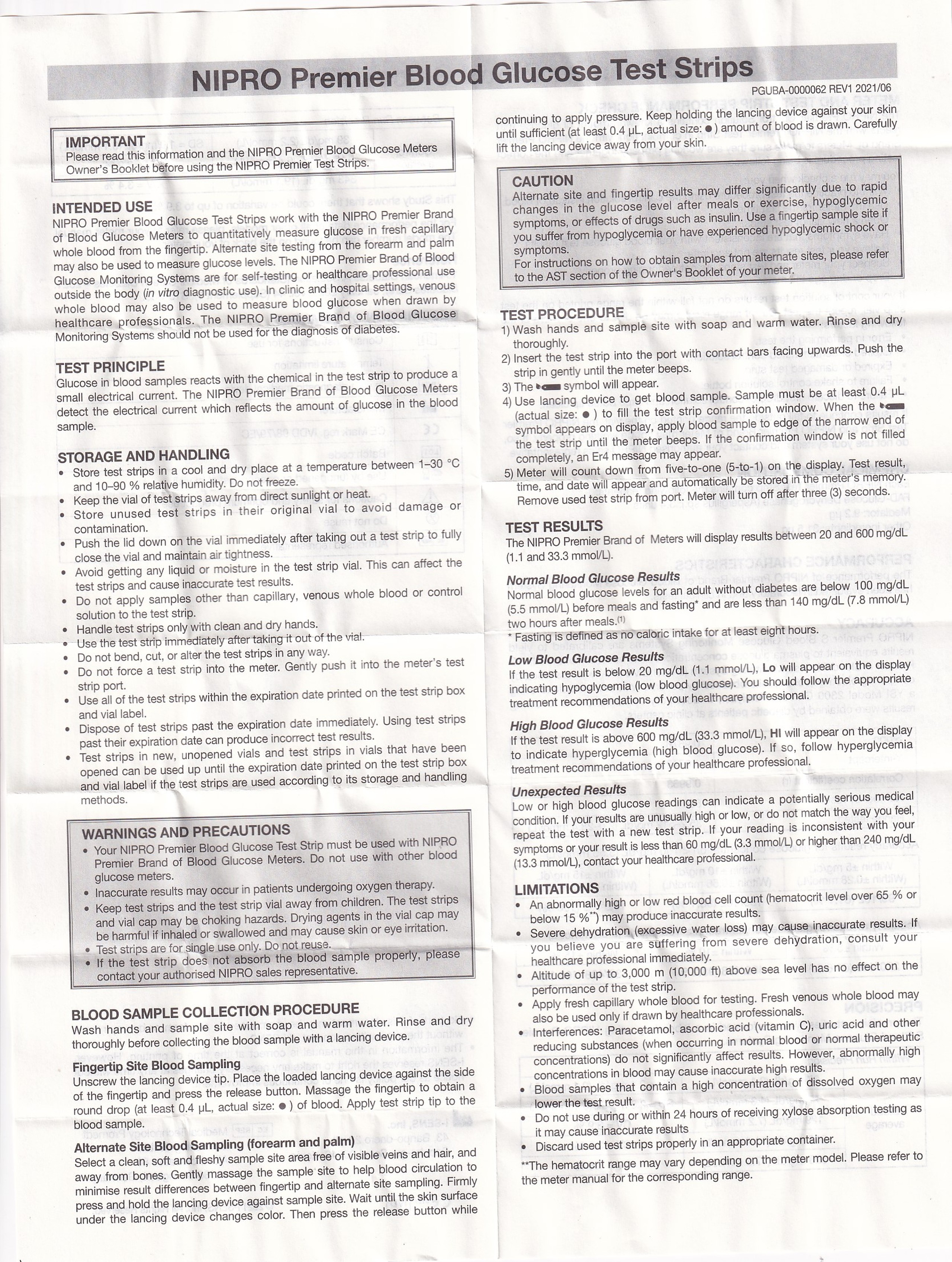 Que thử đường huyết Nipro Premier (hộp 25 que)