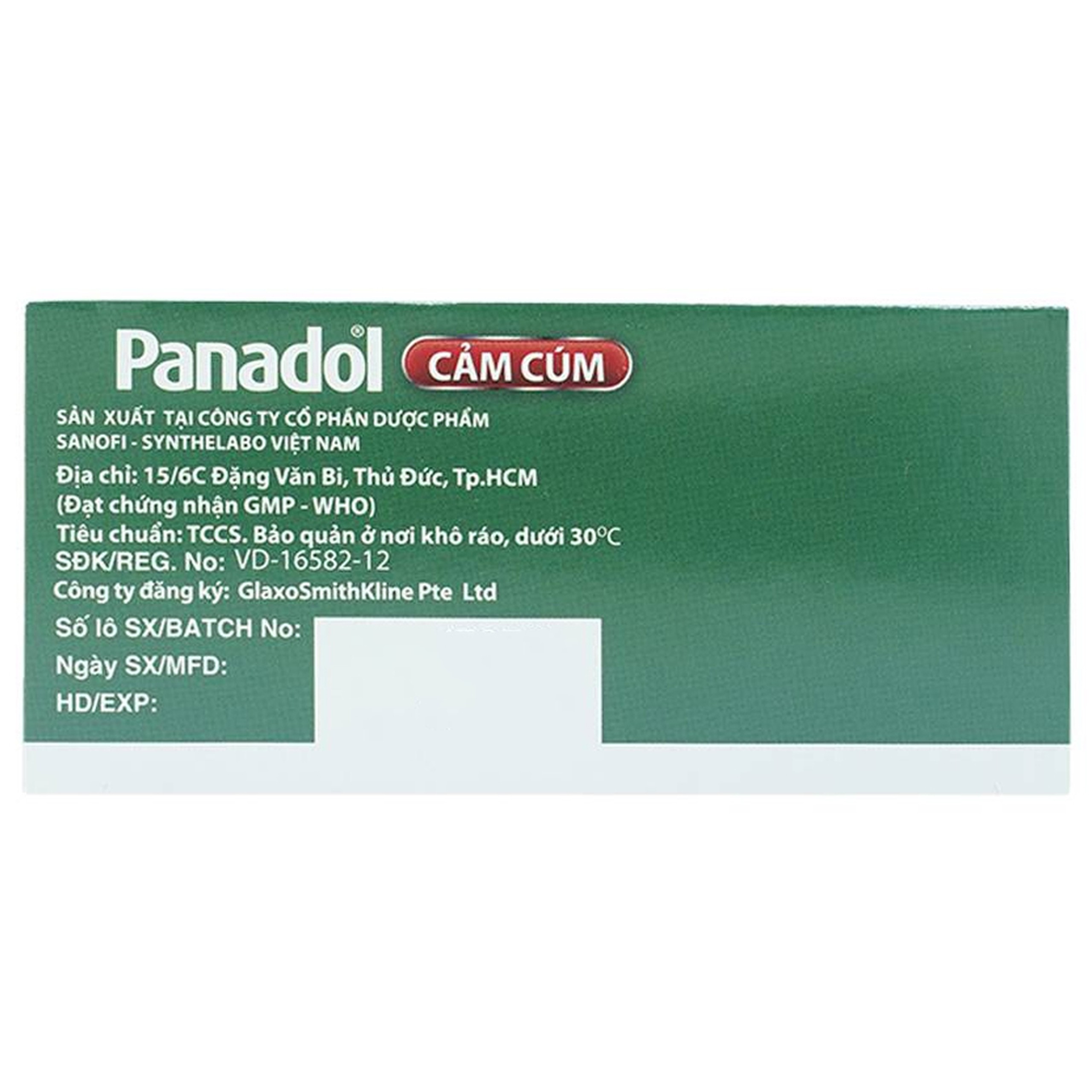 Viên nén Panadol Cảm Cúm GSK giảm các triệu chứng cảm cúm, sốt, đau và xung huyết mũi (15 vỉ x 12 viên) 