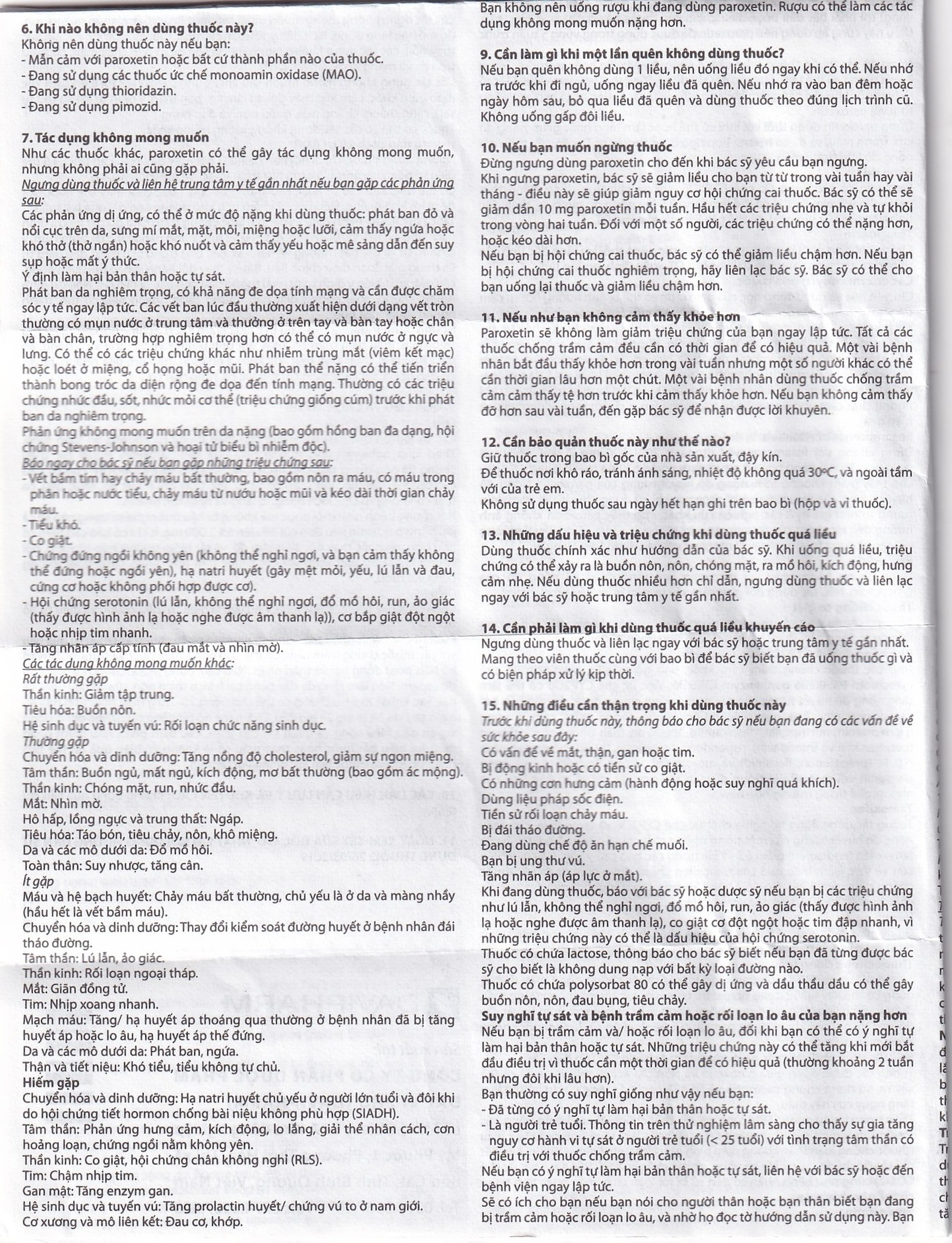 Viên nén Parokey 20mg DaViPharm điều trị trầm cảm, rối loạn ám ảnh cưỡng bức (3 vỉ x 10 viên) 