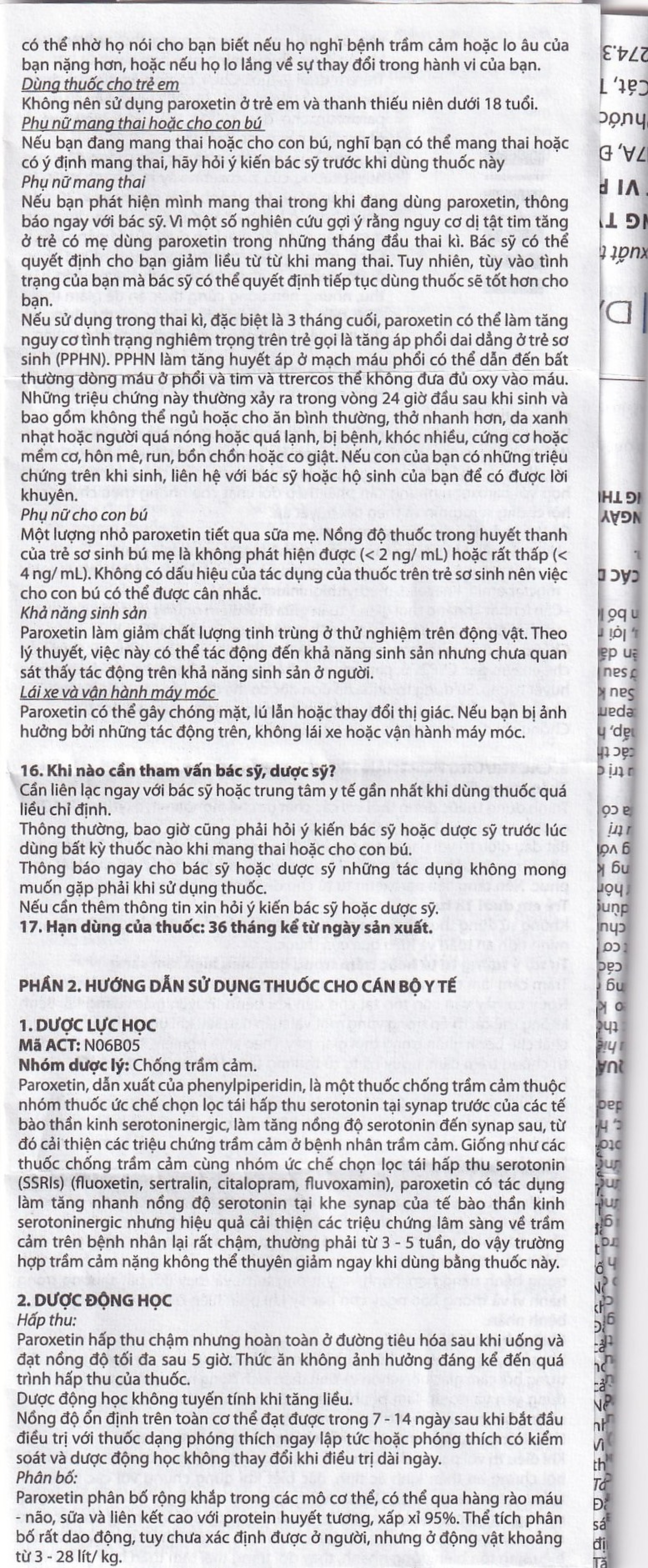 Viên nén Parokey 20mg DaViPharm điều trị trầm cảm, rối loạn ám ảnh cưỡng bức (3 vỉ x 10 viên) 