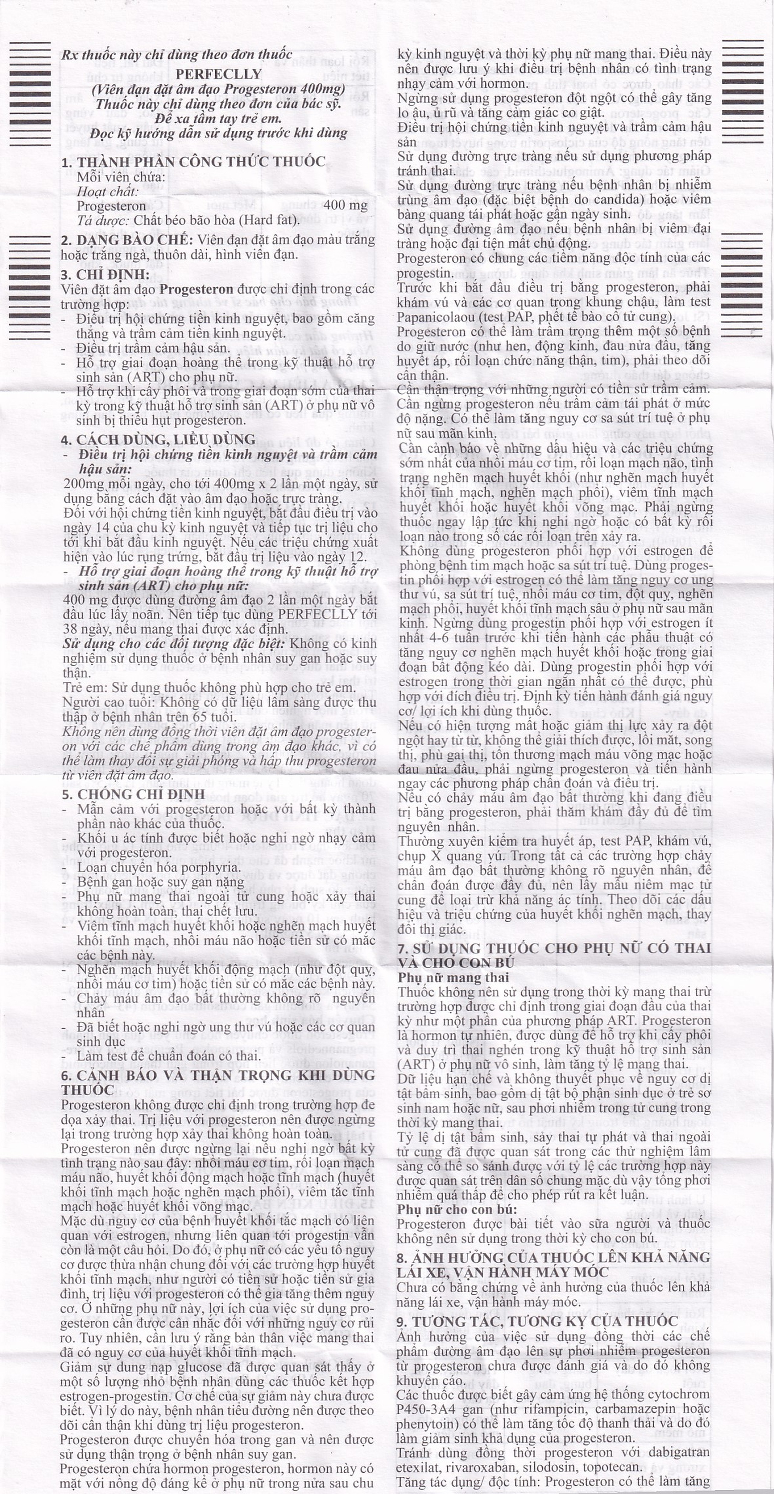 Viên đạn Perfeclly 400mg Farmaprim điều trị hội chứng tiền kinh nguyệt (2 vỉ x 6 viên)