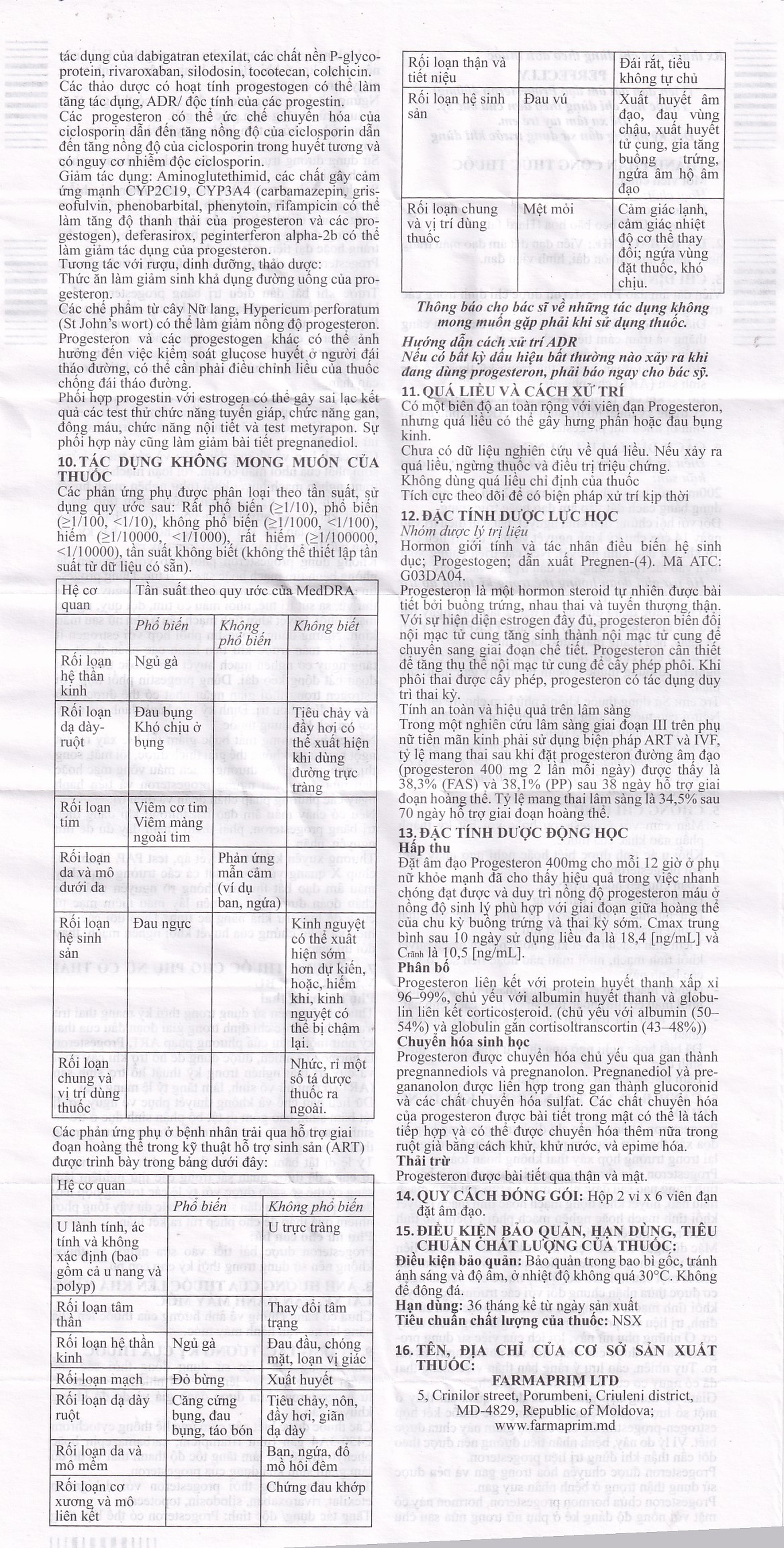 Viên đạn Perfeclly 400mg Farmaprim điều trị hội chứng tiền kinh nguyệt (2 vỉ x 6 viên)