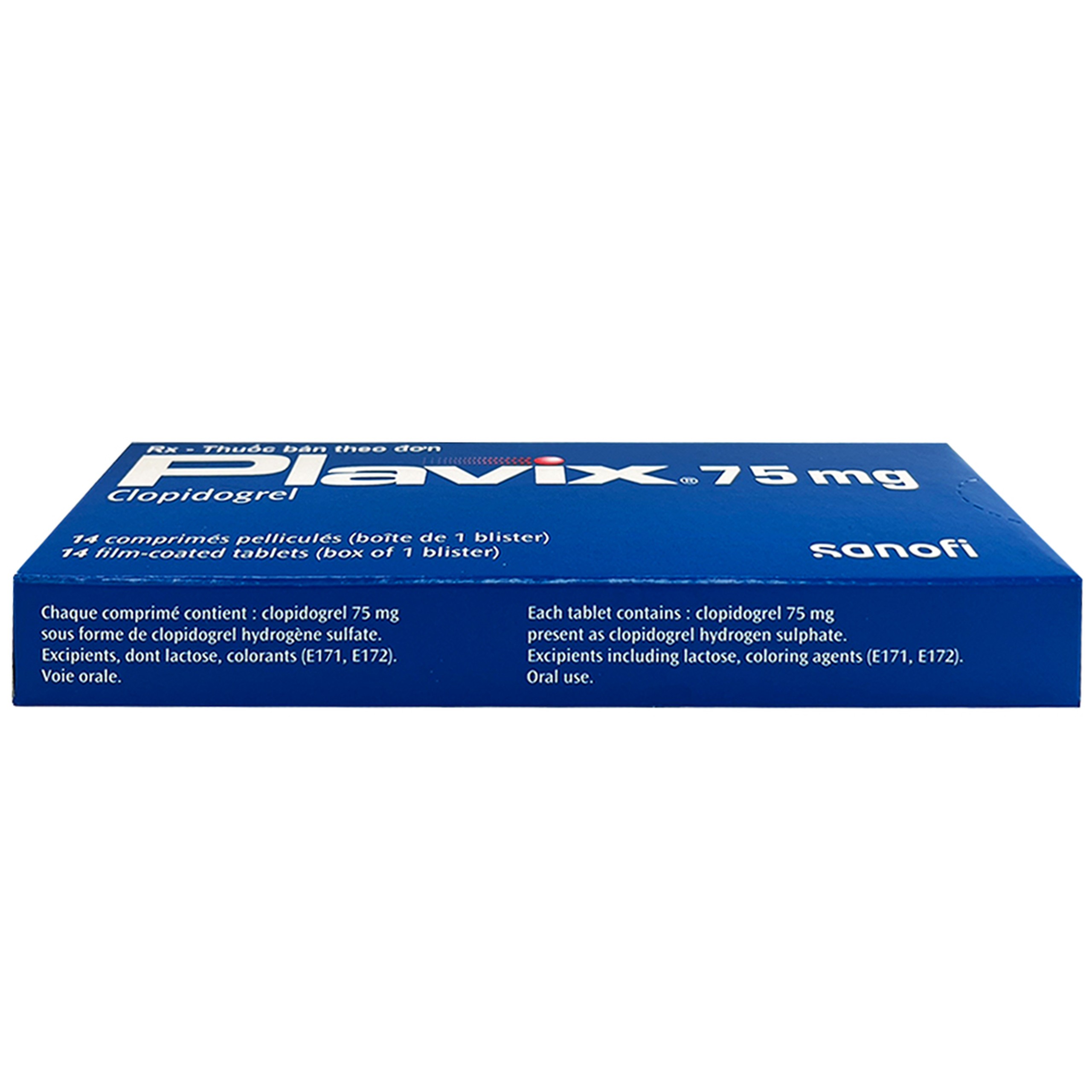 Thuốc Plavix 75mg Sanofi giảm nguy cơ thành lập cục máu đông, huyết khối (1 vỉ x 14 viên)